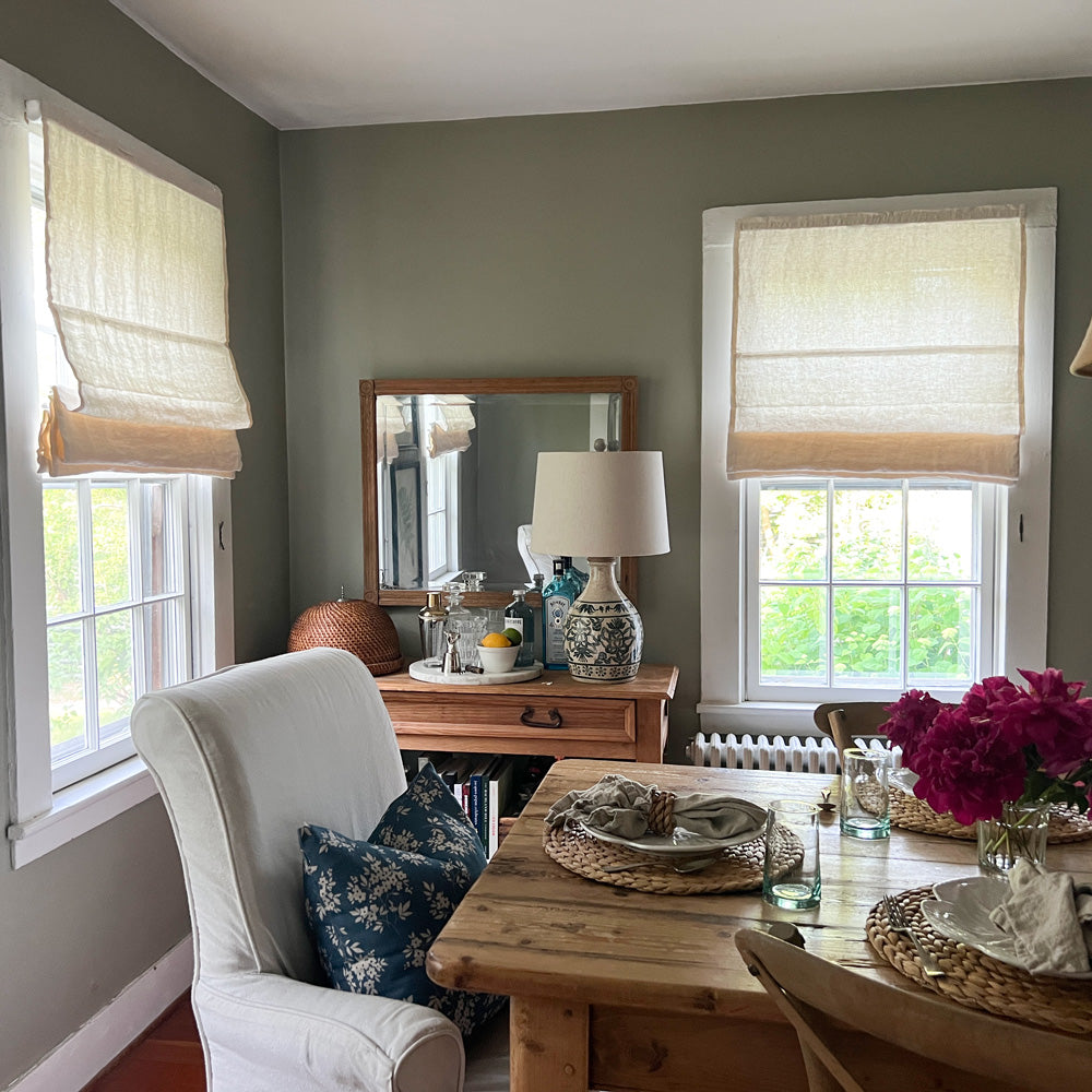 Cecilia Pure Linen Roman Shade