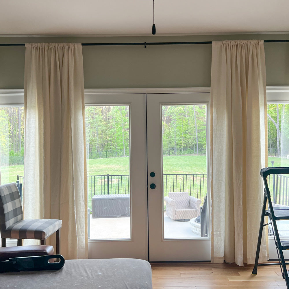 Cecilia Pure Linen Sheer Curtains For Living Room