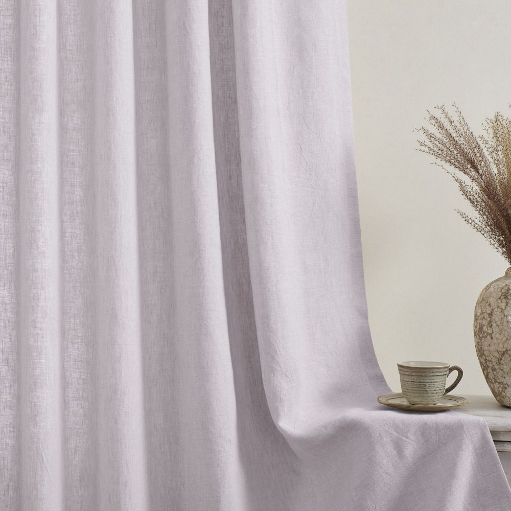 Cecilia Pure Linen Sheer Curtains For Living Room
