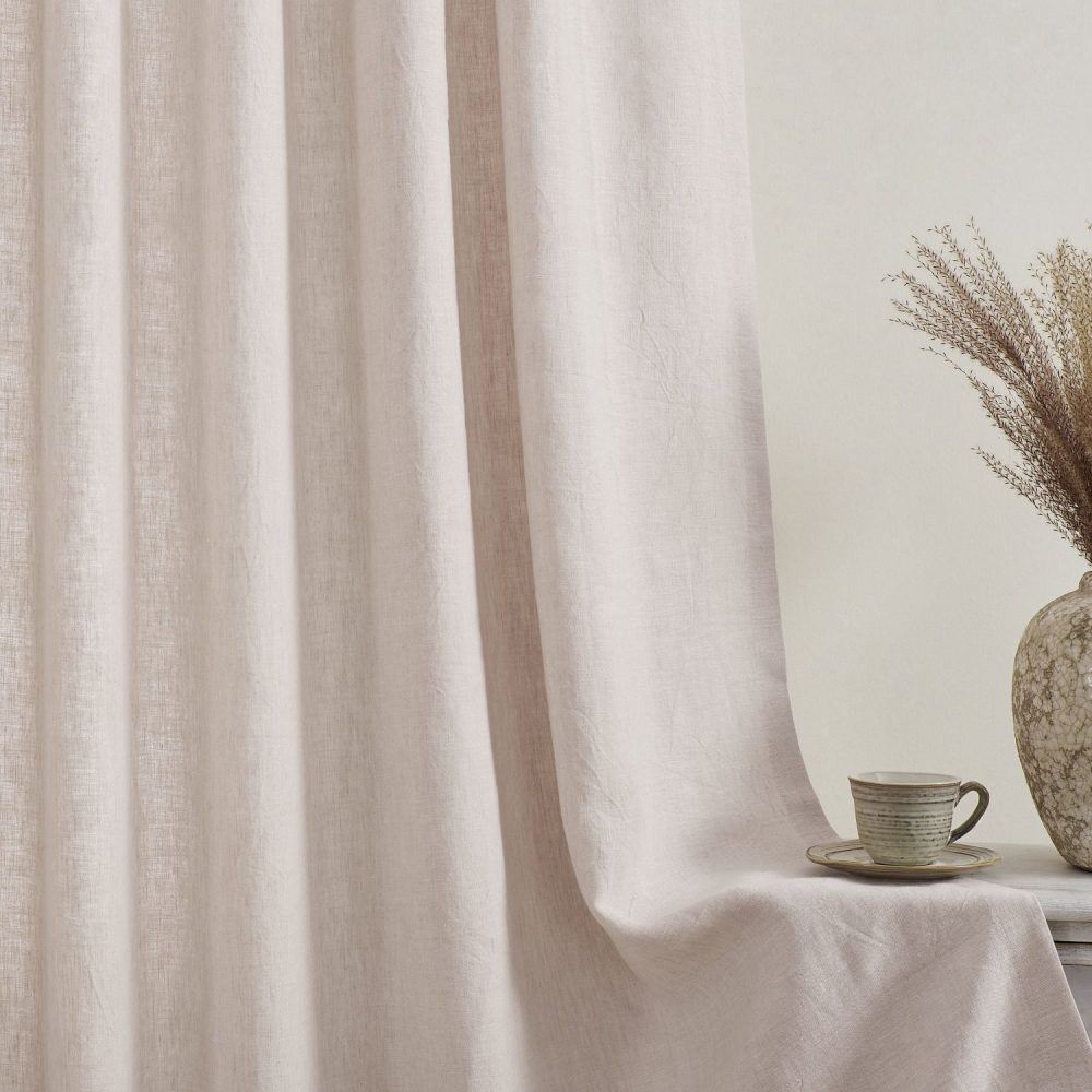 Cecilia Pure Linen Sheer Curtains For Living Room