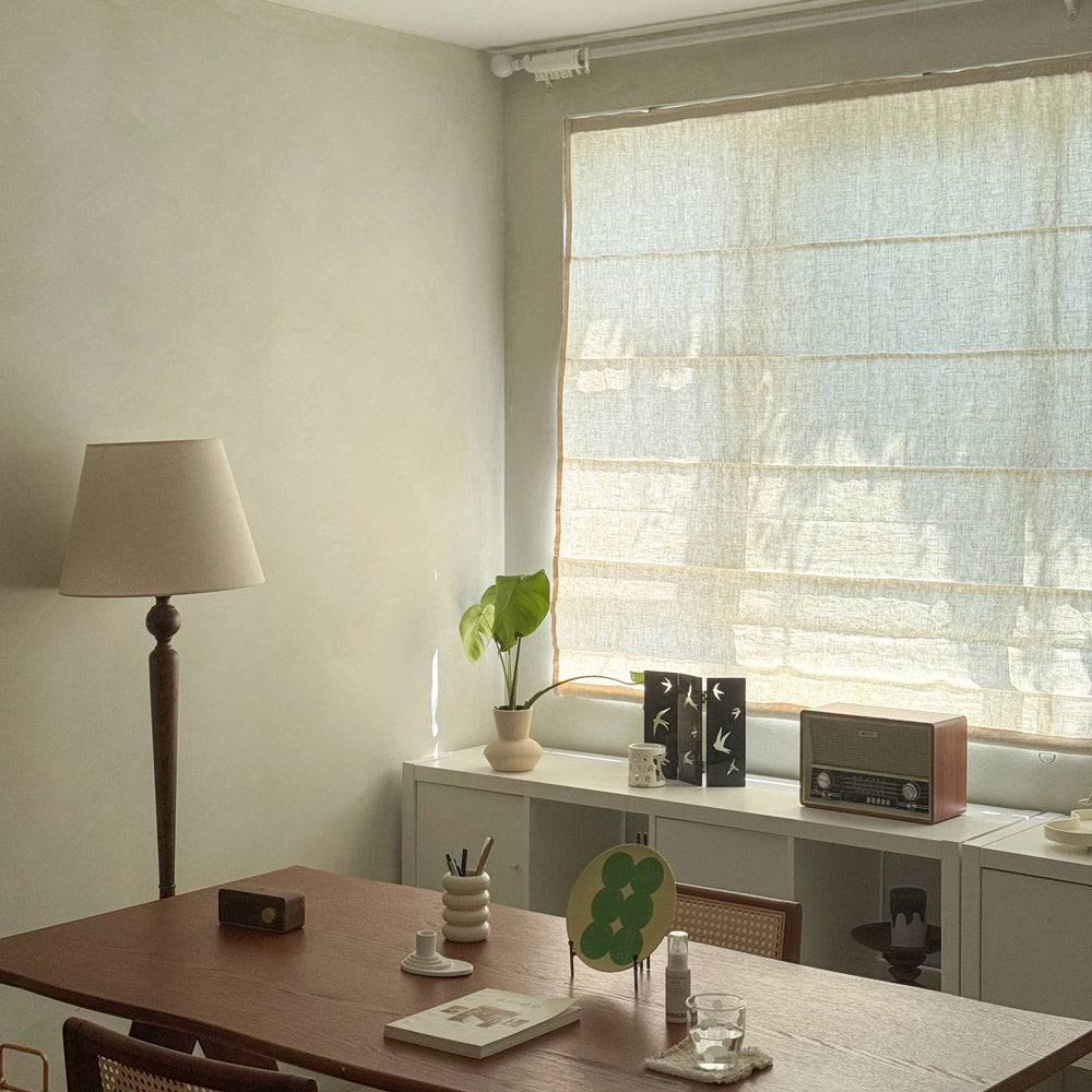 Cecilia Pure Linen Roman Shade