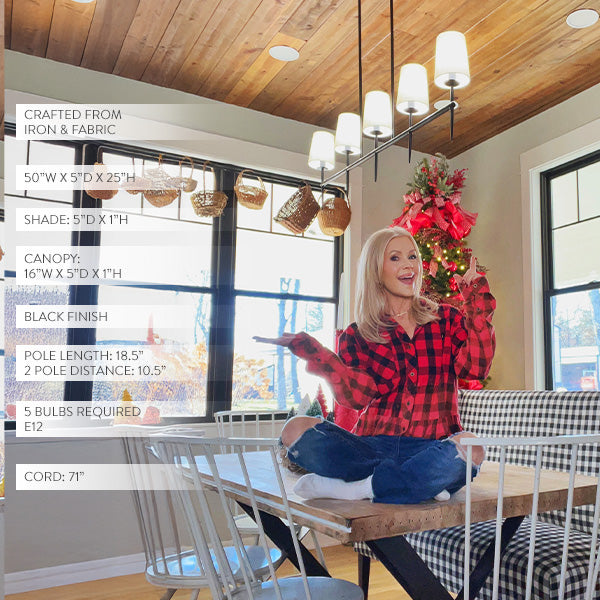 5 Light Linear Chandelier