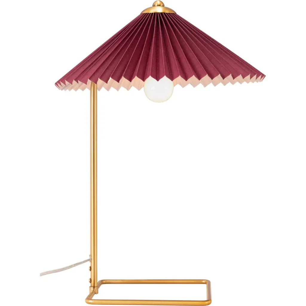 Charo Table Lamp Red & Gold