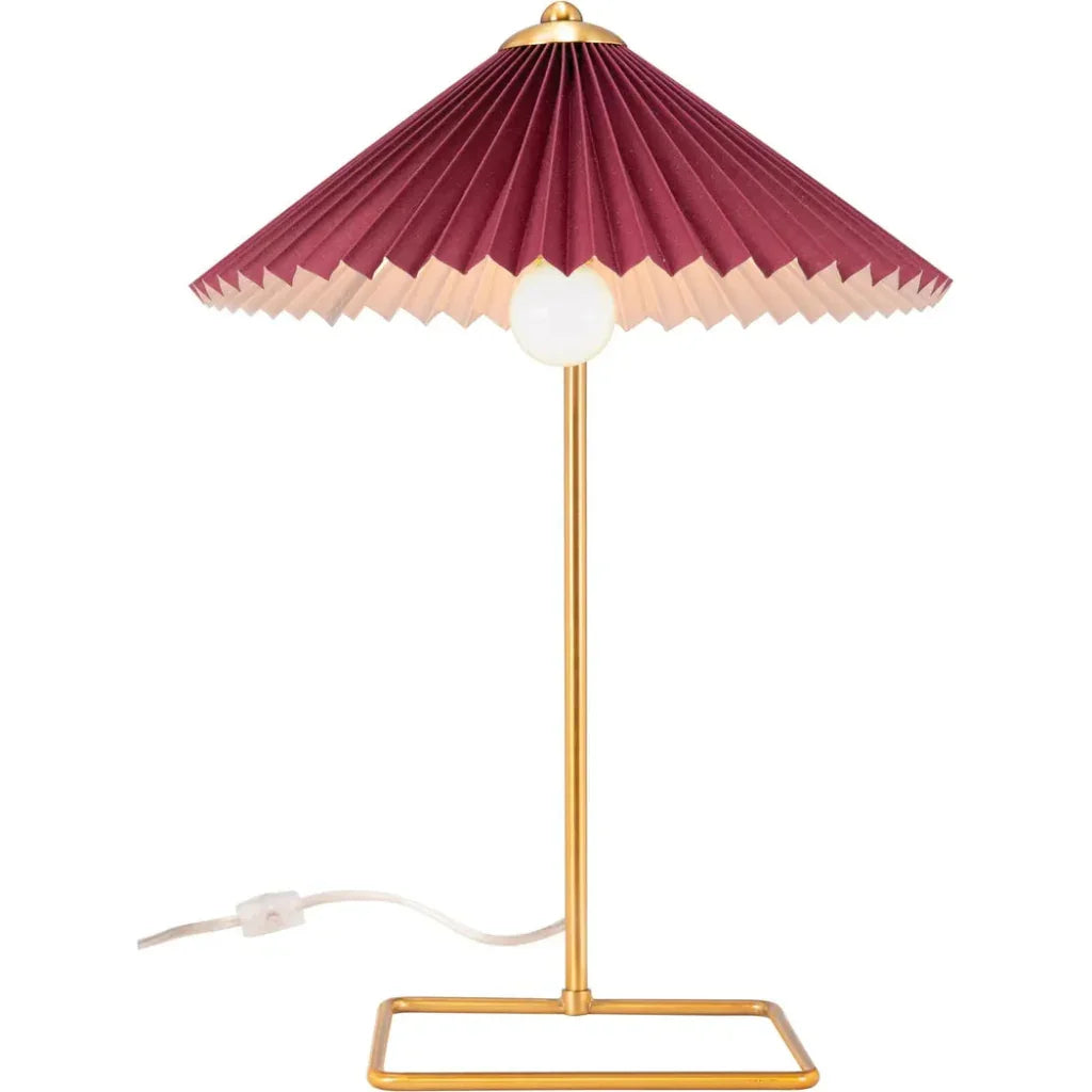 Charo Table Lamp Red & Gold
