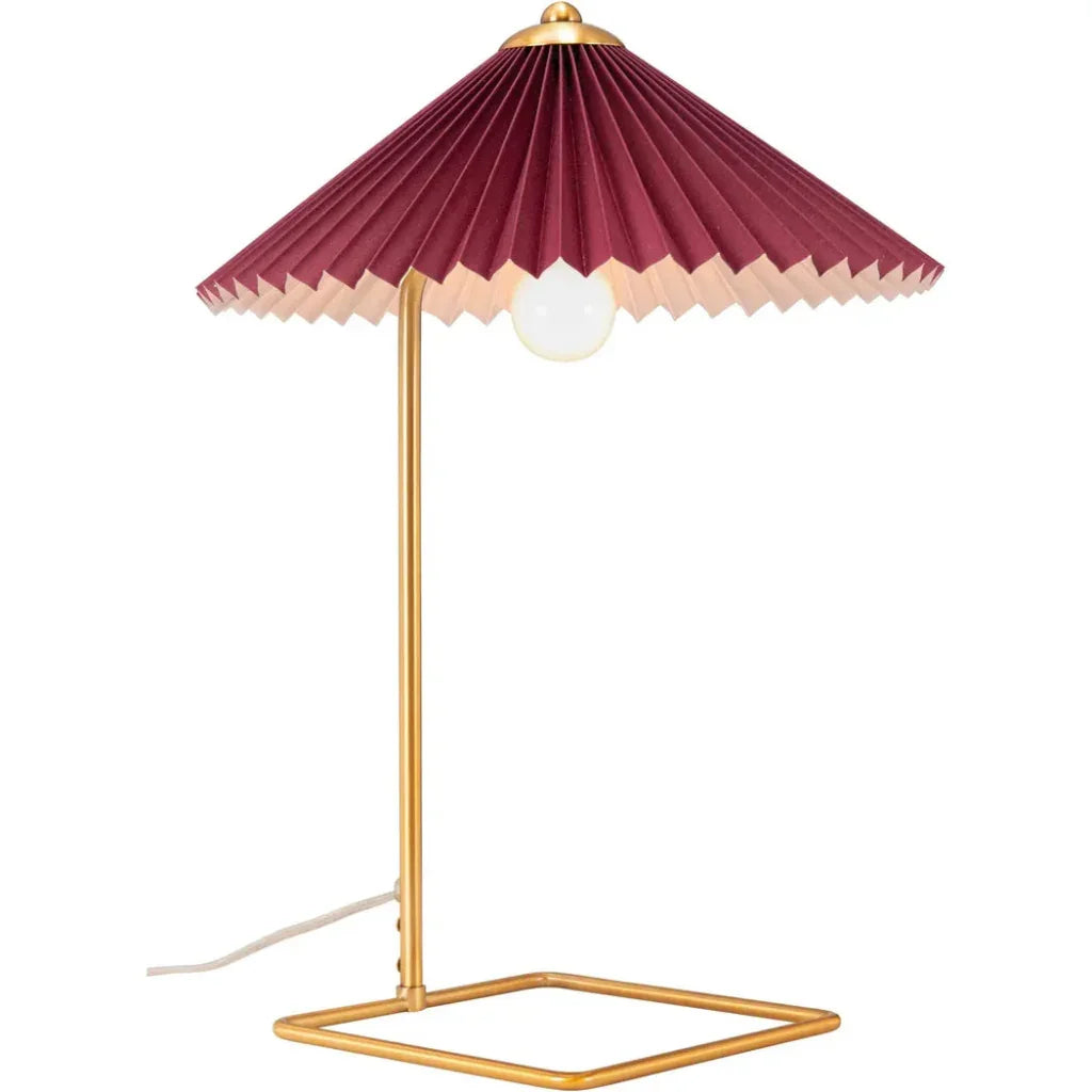 Charo Table Lamp Red & Gold