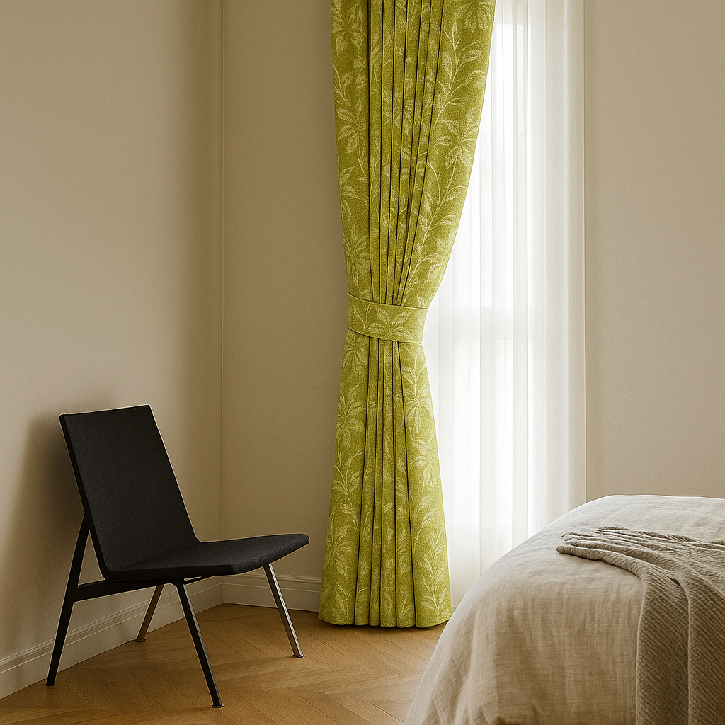 Luxury Cotton Linen Jacquard Floral Curtains | Custom Sizes & Liner Options | Perfect for Modern & Traditional Interiors-4