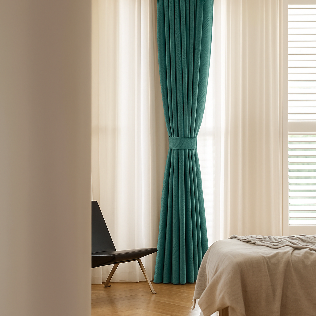 Luxury Velvet Embossed Leaf Curtains – Custom Size, Blackout or Light Filtering-1