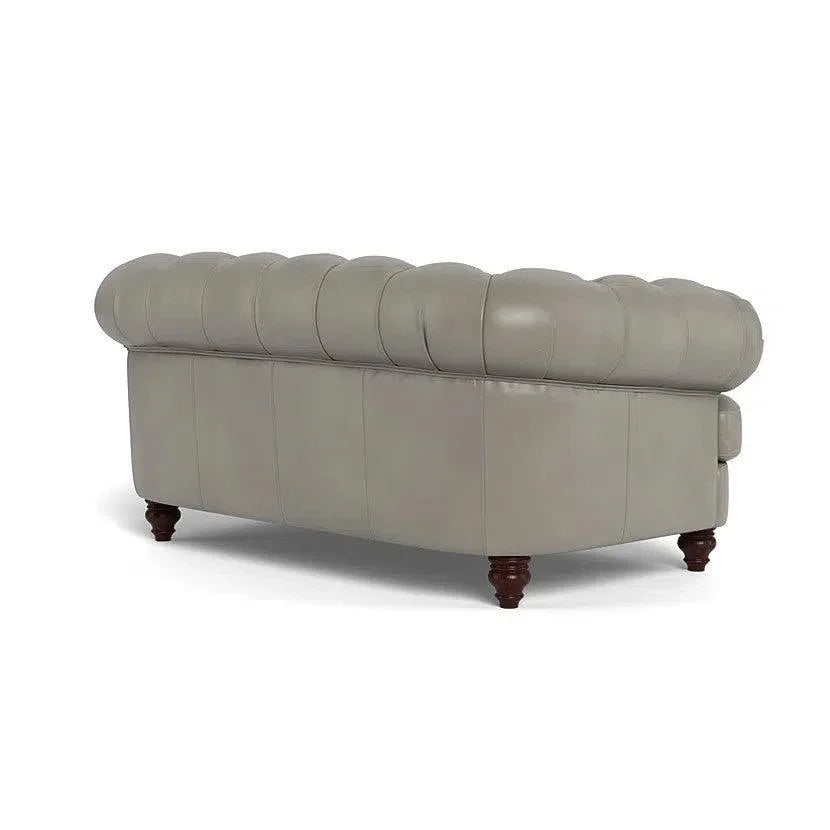 Chesterfield-Inspired Leather Loveseat Retro Collection