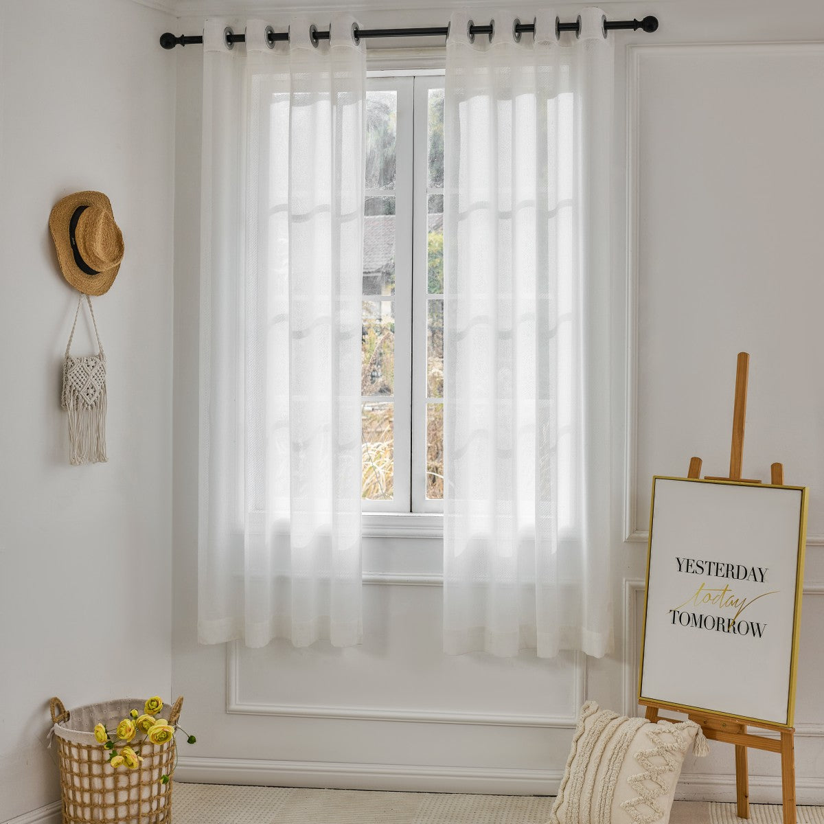 Chiara Soft Cashmere Twill Custom Sheer Curtains
