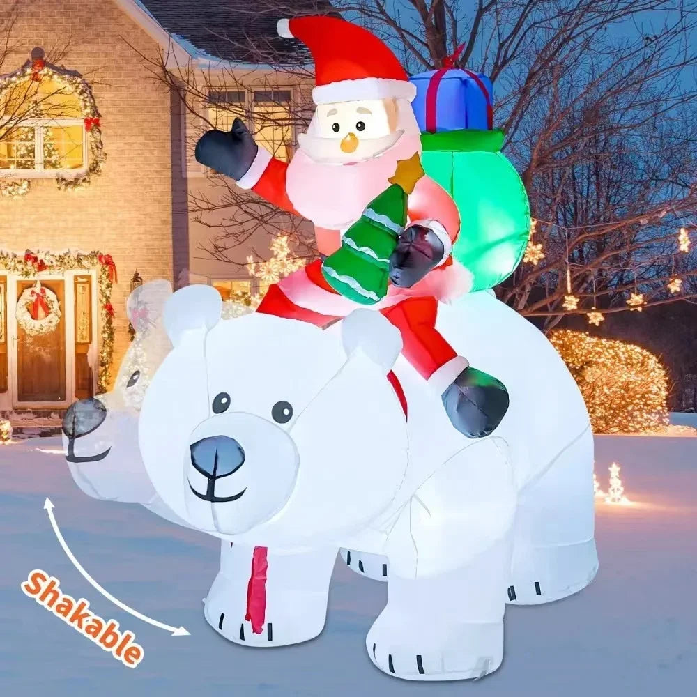 Christmas Inflatable Decoration Toy with Built-in LED Lights-1