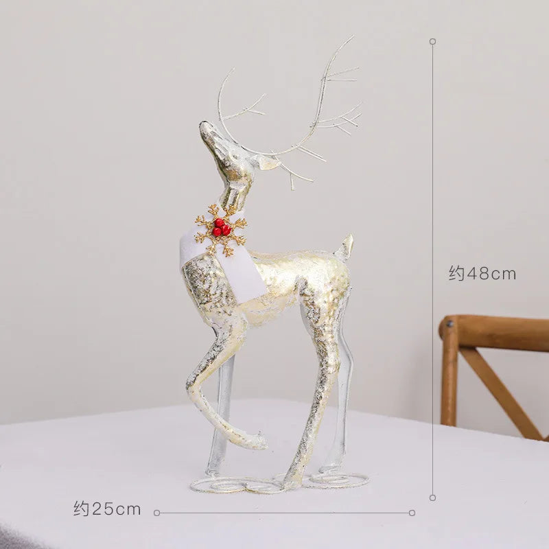 Wrought Iron Reindeer Christmas Ornament-2