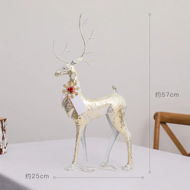 Wrought Iron Reindeer Christmas Ornament-3