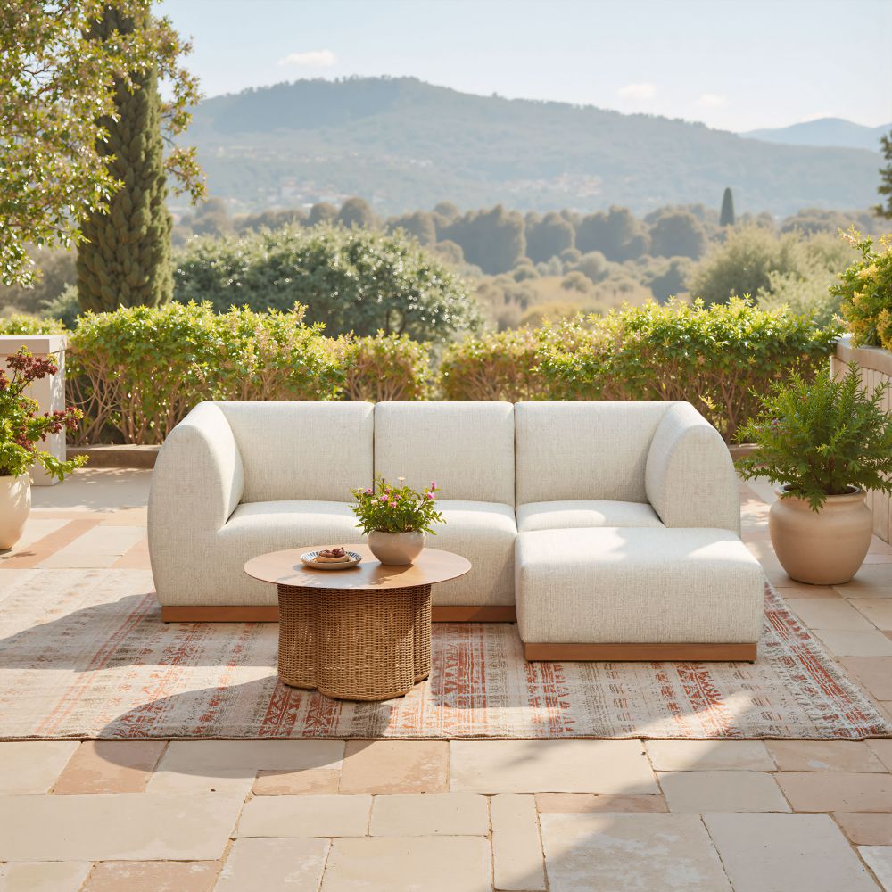 Christy Fabric Outdoor Armless Chair