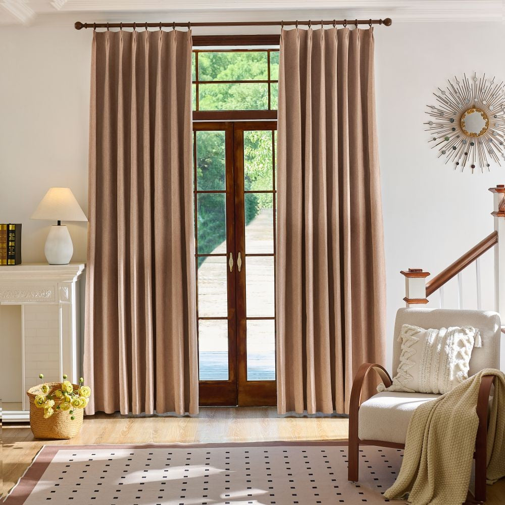 Clive Cotton Soft 100% Blackout Thermal Curtains