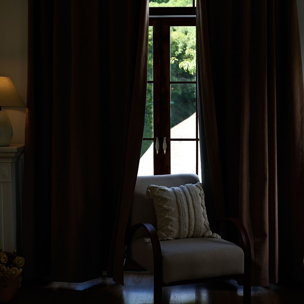 Clive Cotton Soft 100% Blackout Thermal Curtains