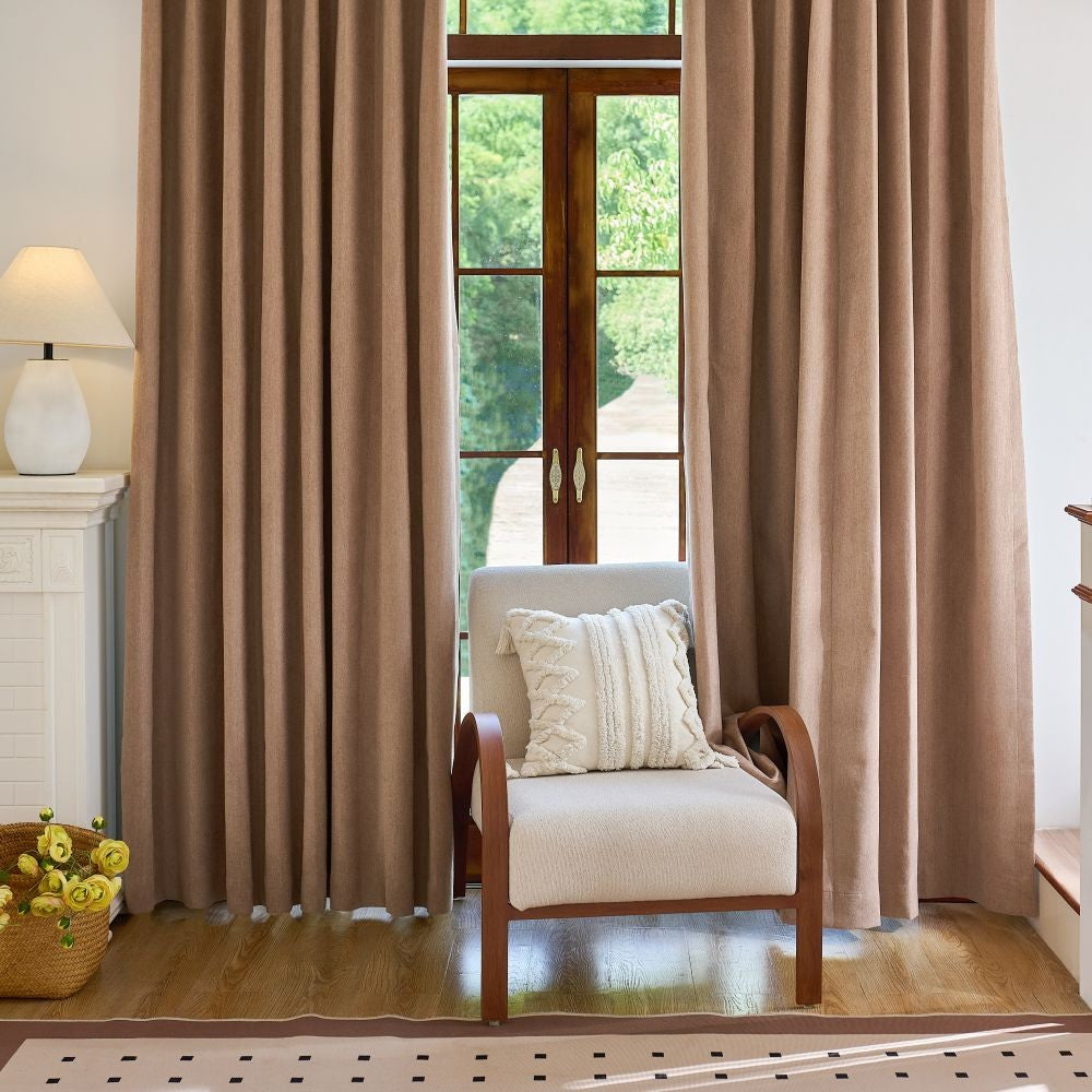 Clive Cotton Soft 100% Blackout Thermal Curtains