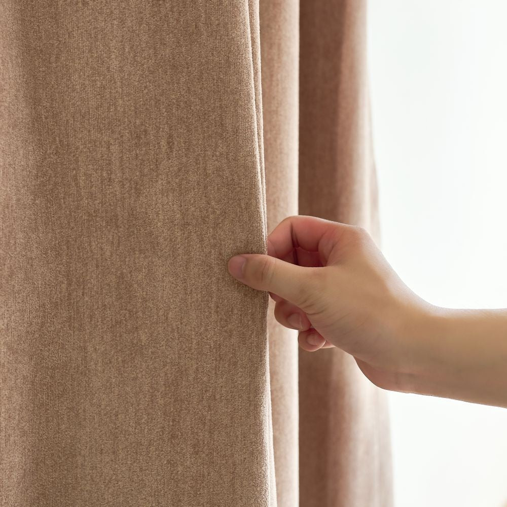 Clive Cotton Soft 100% Blackout Thermal Curtains