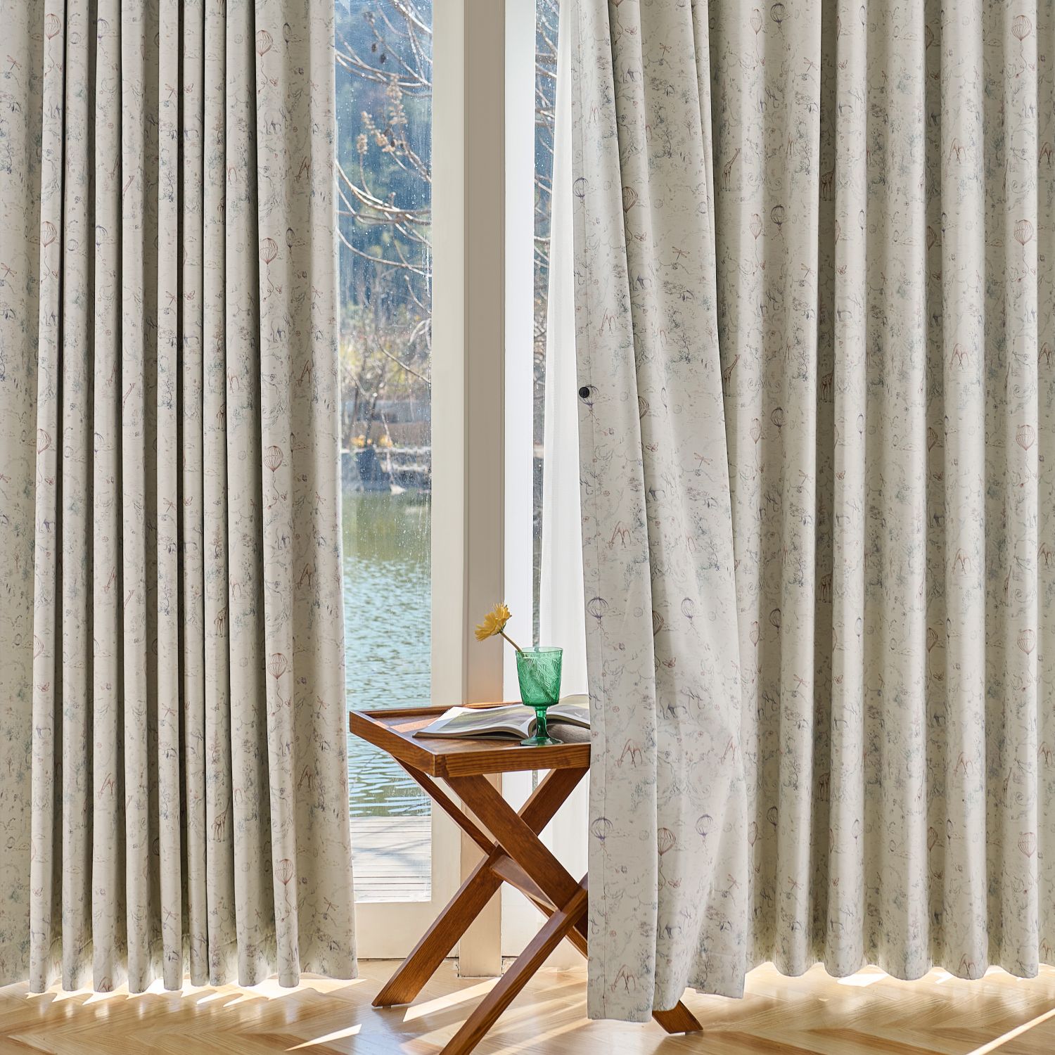 Colette Toile De Jouy Patterned Curtains