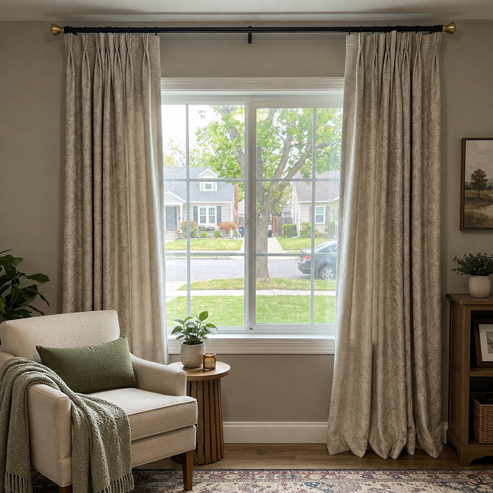 Cormac Persian Gray Ripple Curtains