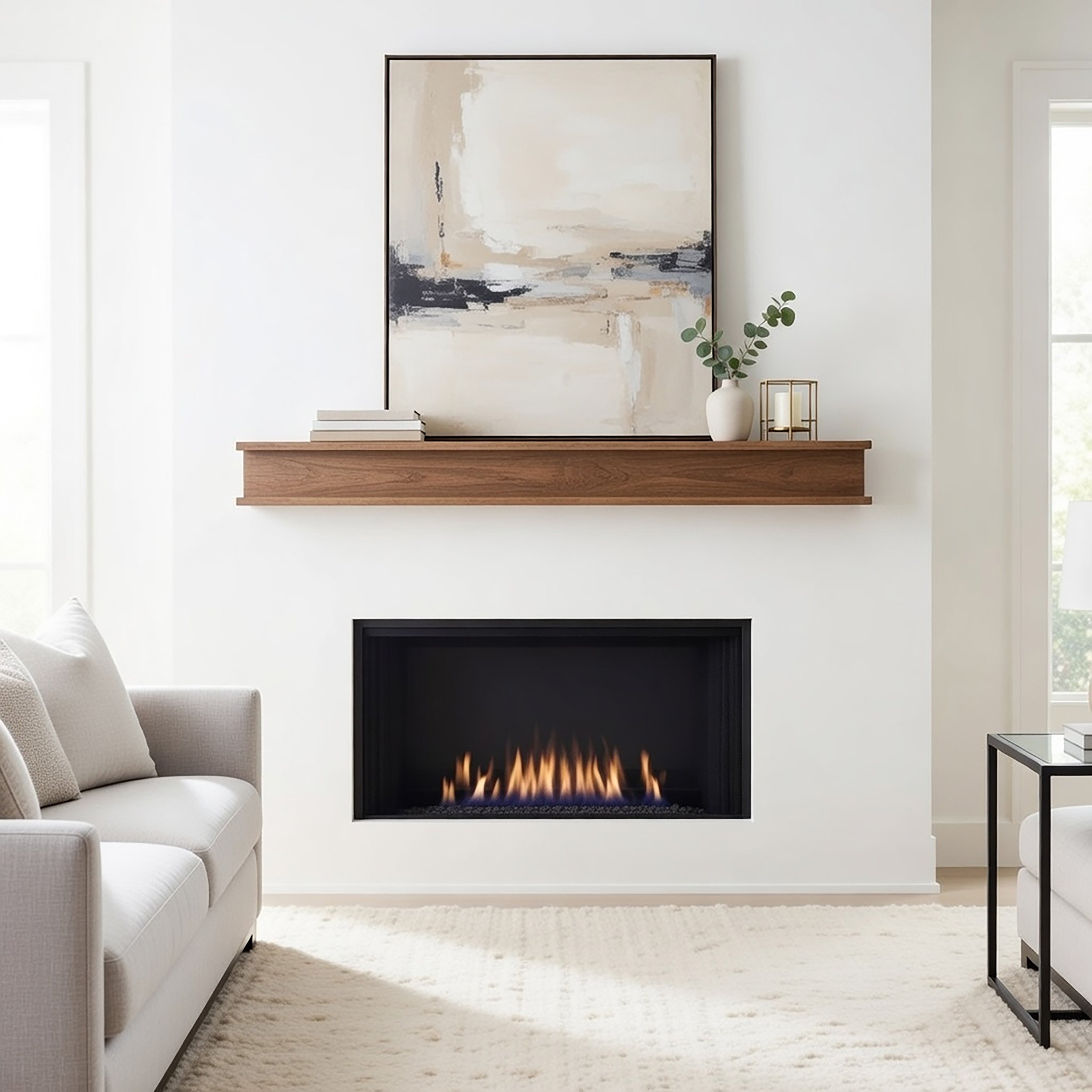 Cottage Fireplace Mantel Shelf – Real Wood