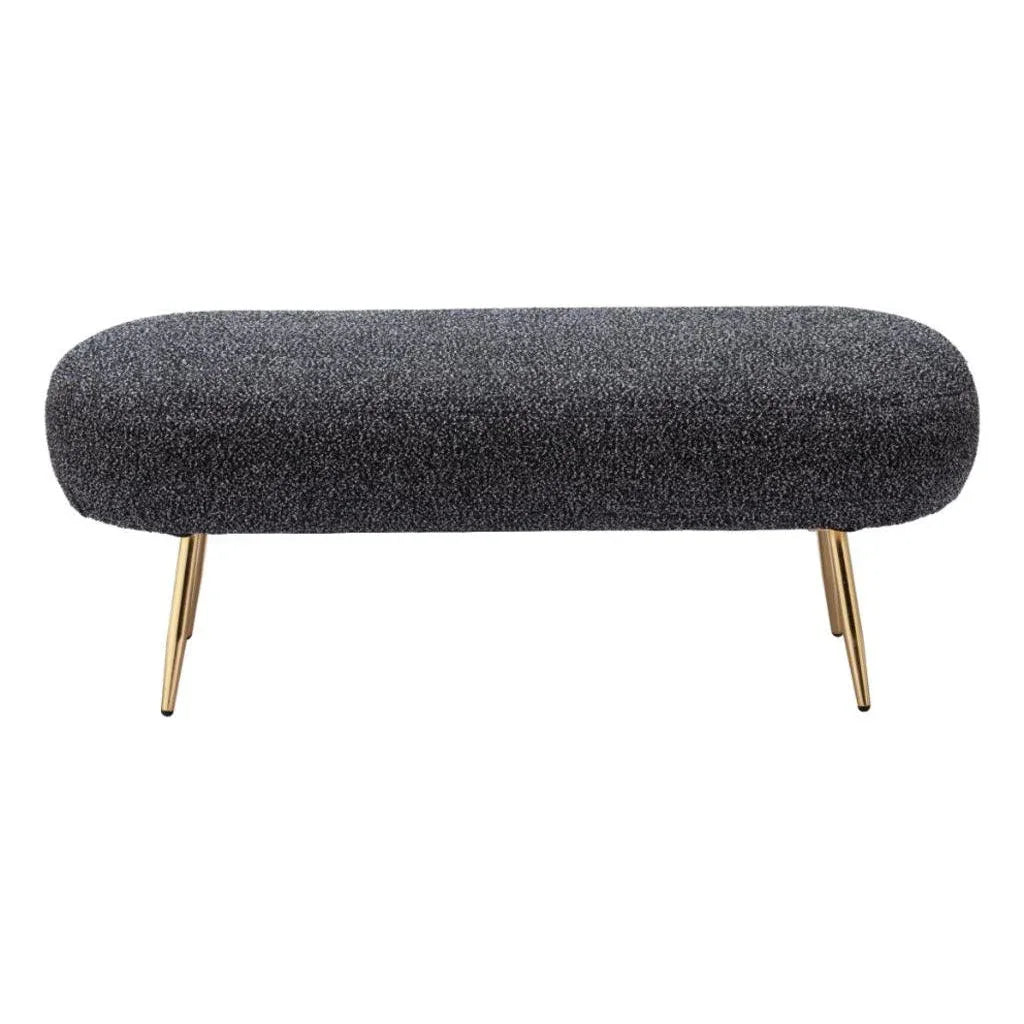Creek Wood and Steel Glitter Black Bench