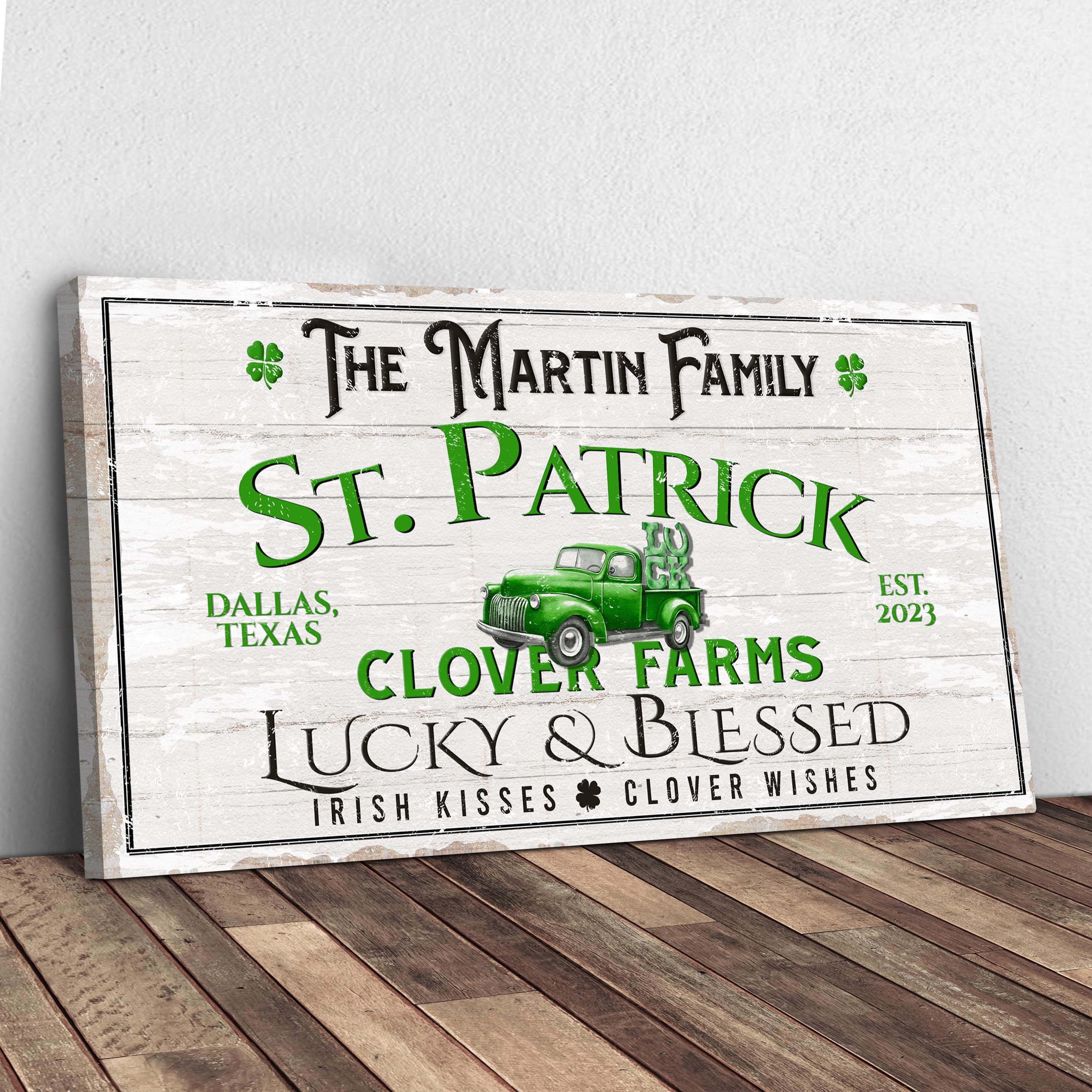 Custom St. Patrick Farmhouse Family Sign
