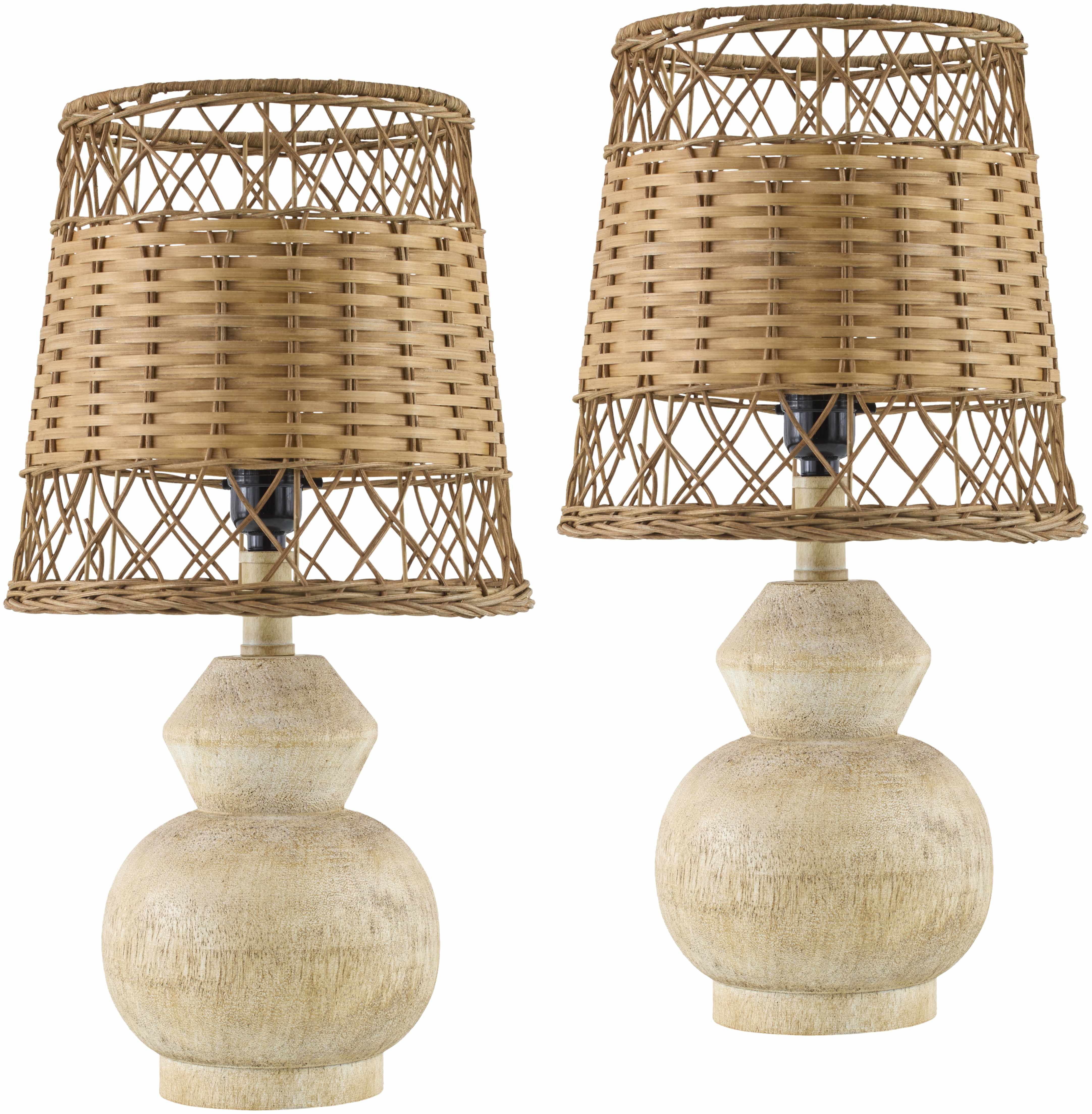 Dongobesh Rattan Brown Resin Table Lamp-1