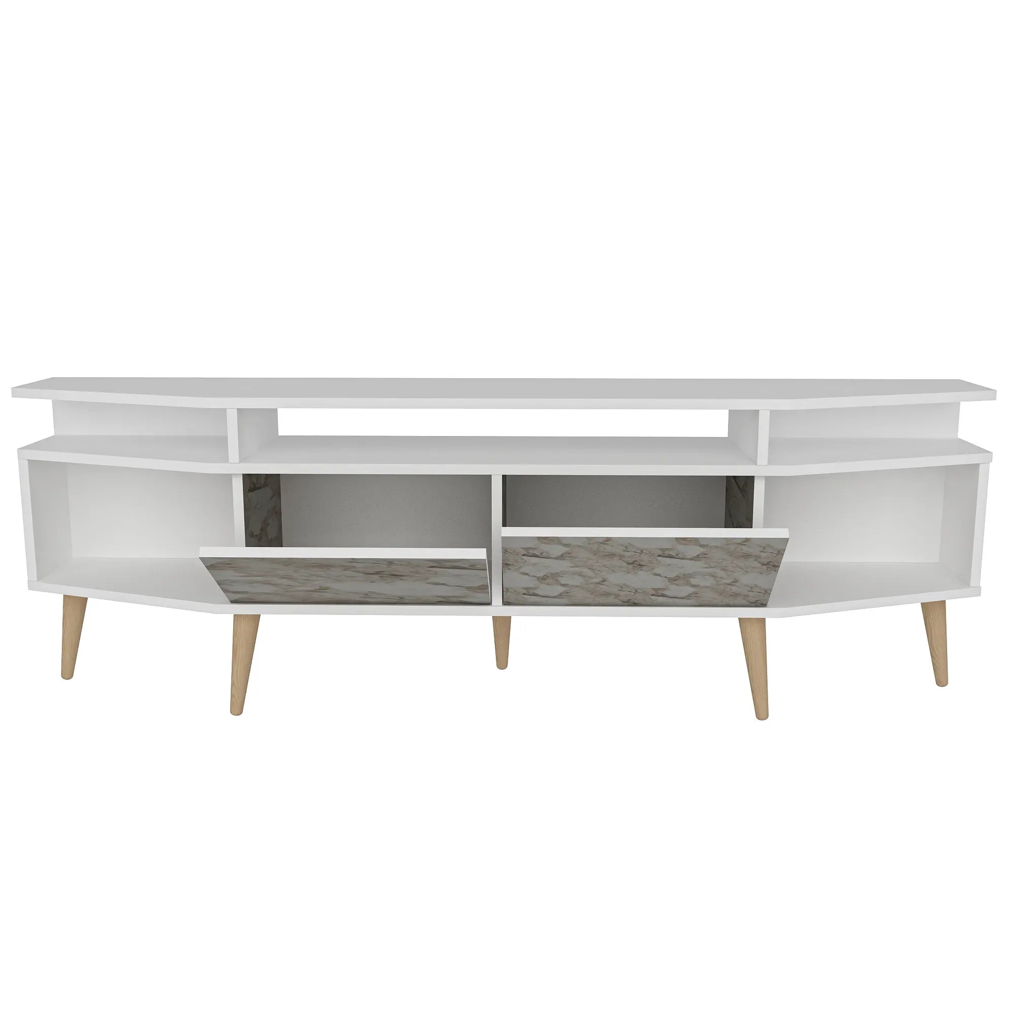 Dennis 71 in Wide Modern TV Stand Media Console with Storage for TVs up to 80 in