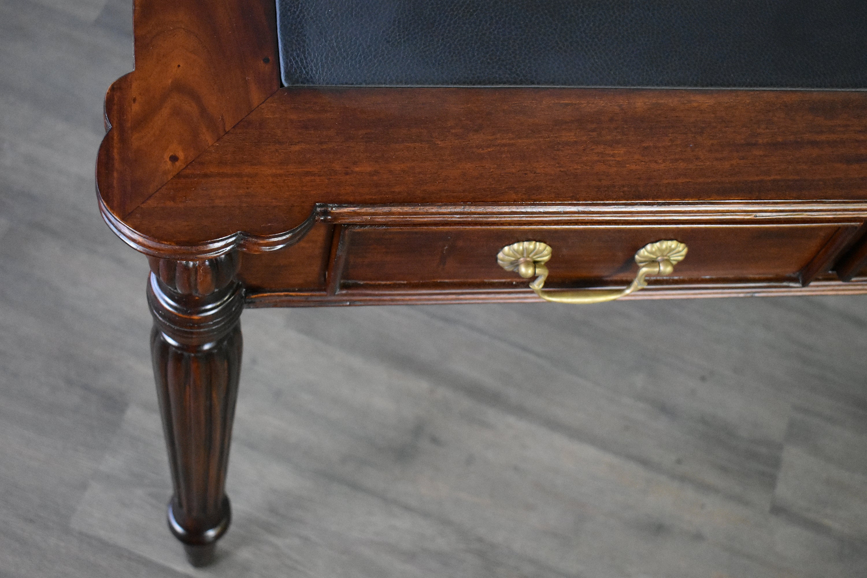Legacy Leather Top Desk - Brown Walnut