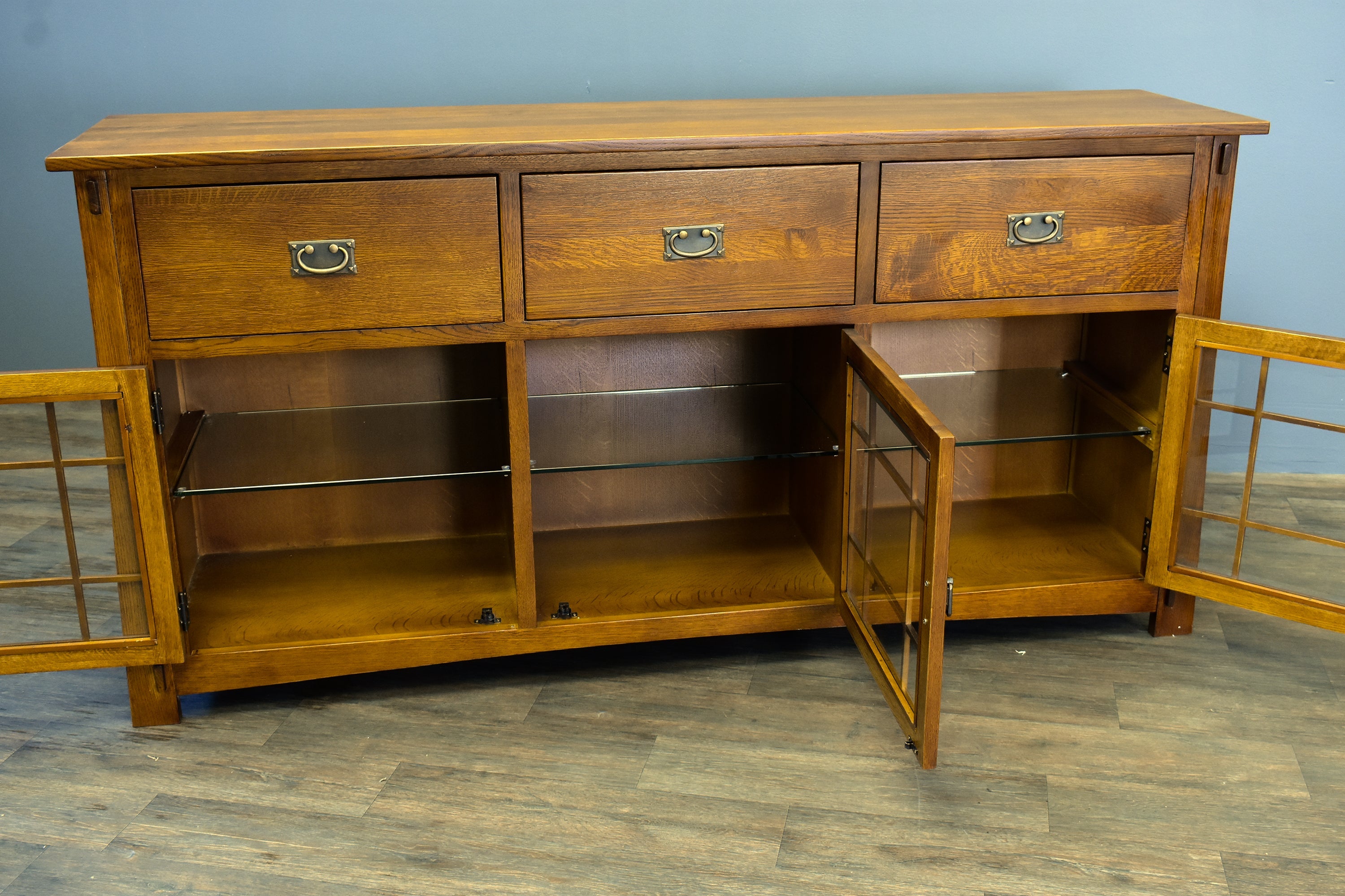 Craftsman Style Quarter Sawn Oak Sideboard - 72"