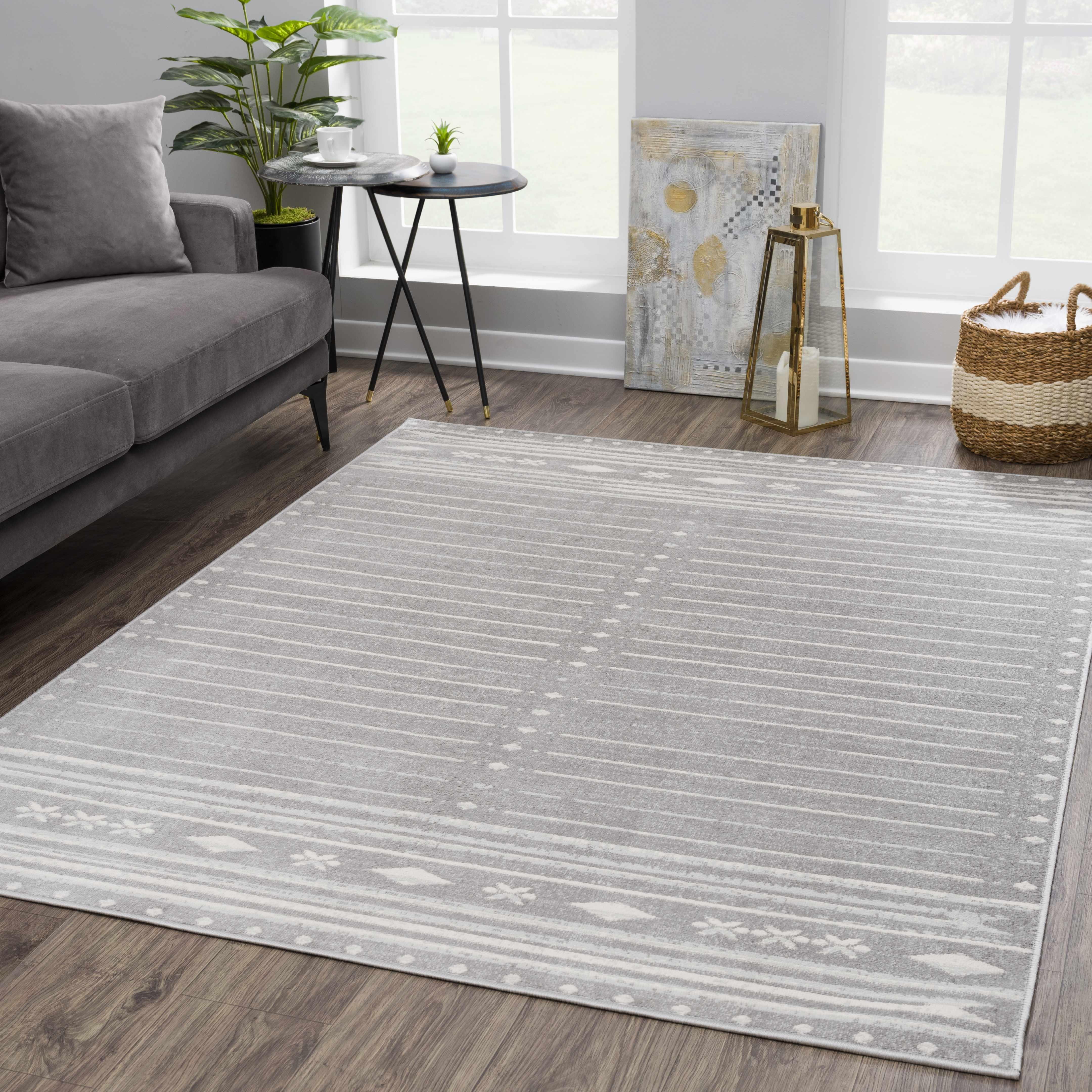 Tigri 2324 Ivory & Gray Aztec Rug - Limited Edition - PRHOMZ