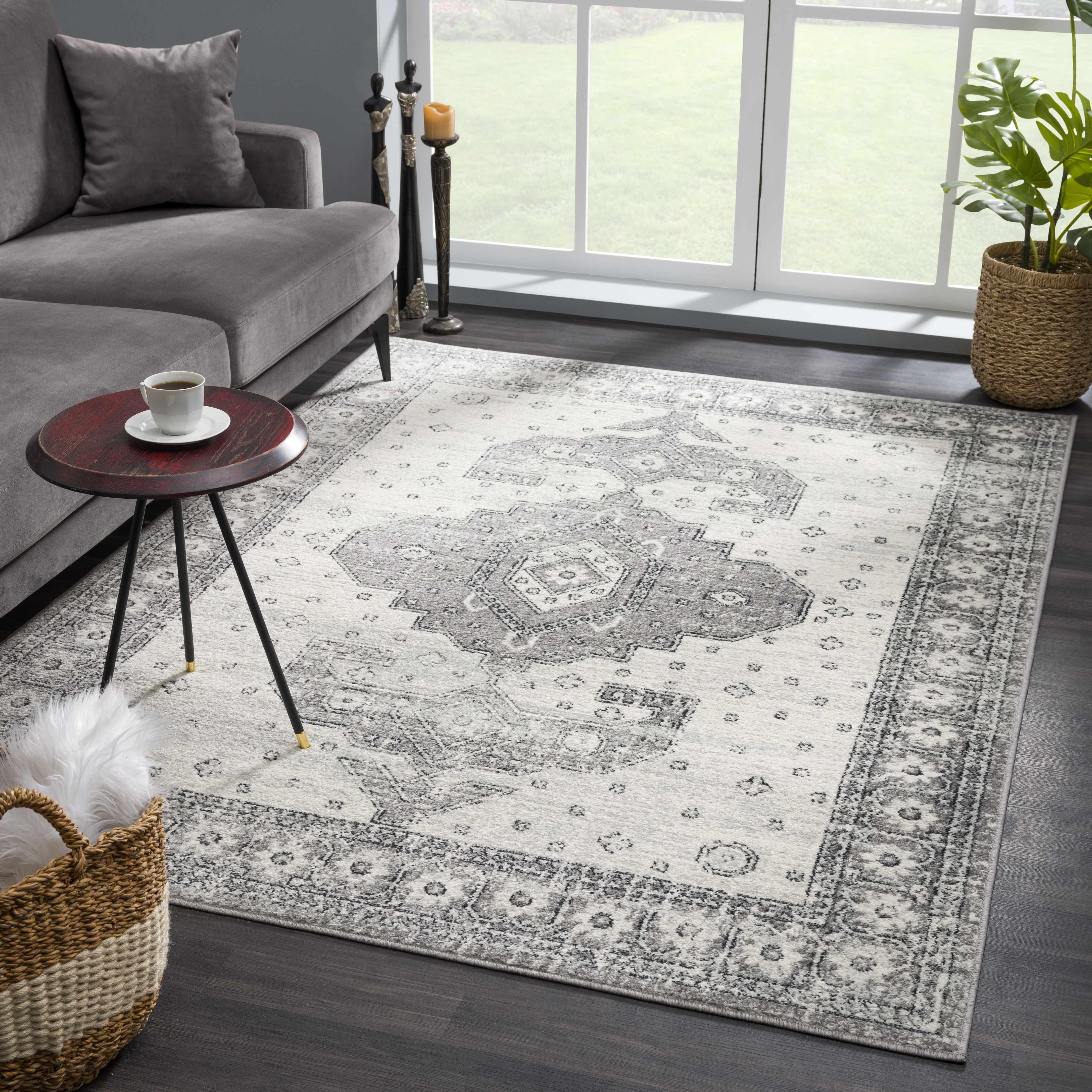 Marash 4605 Gray Area Carpet - Clearance - PRHOMZ