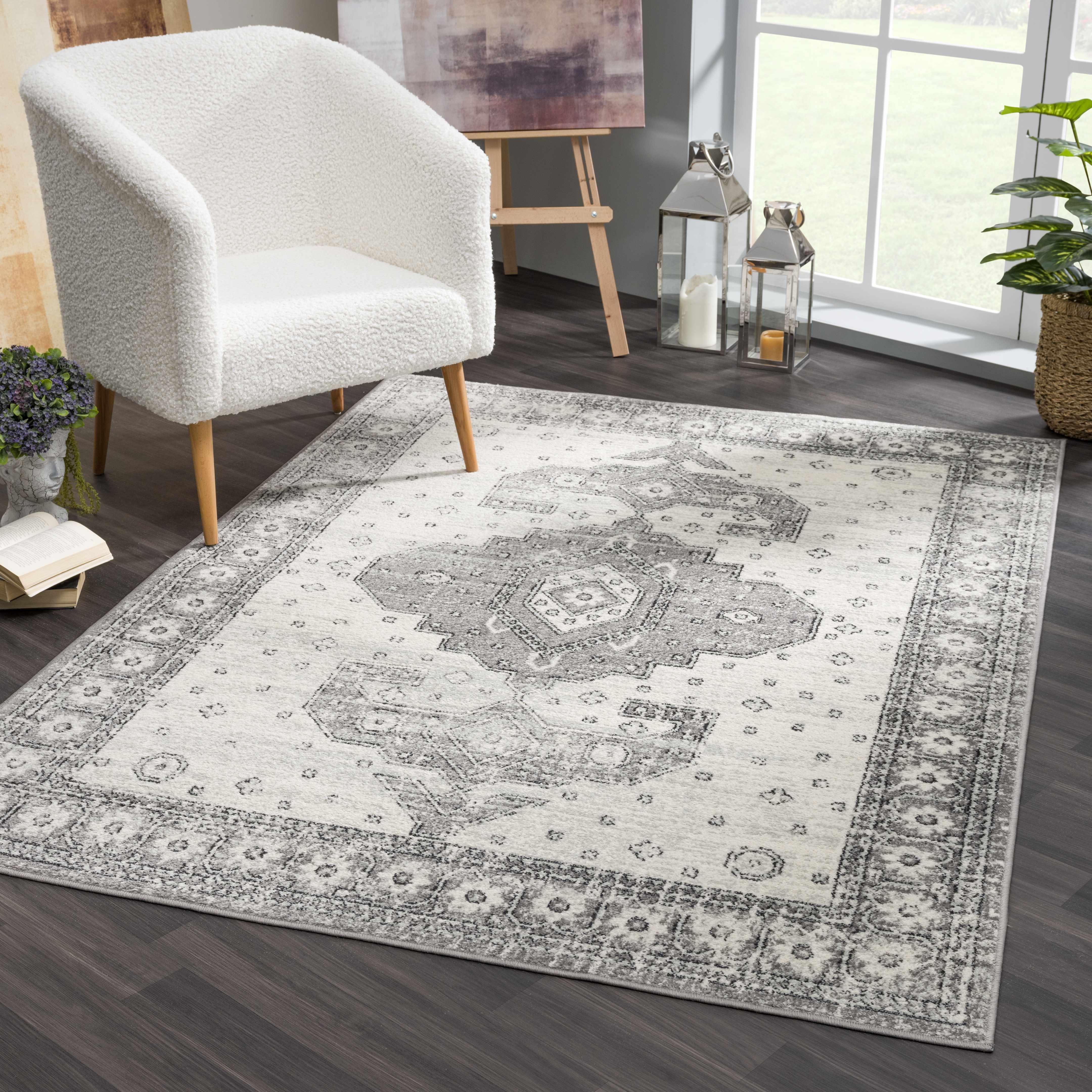 Marash 4605 Gray Area Carpet - Clearance - PRHOMZ