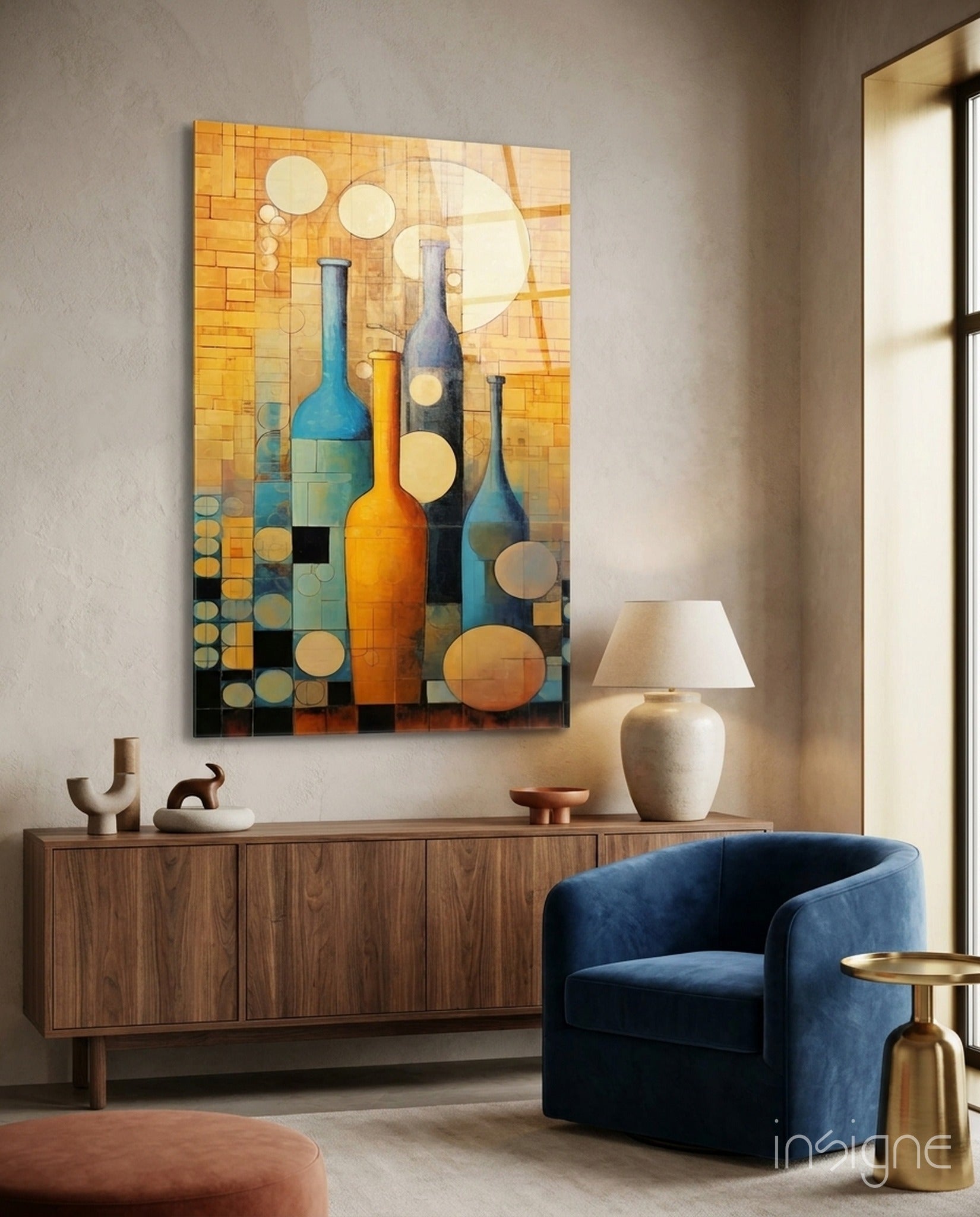 Bottles Glass Wall Art || Designer Collection
