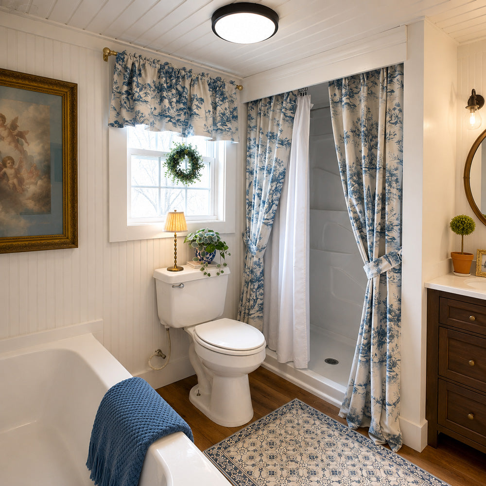 Daphne French Country Style Toile Curtains