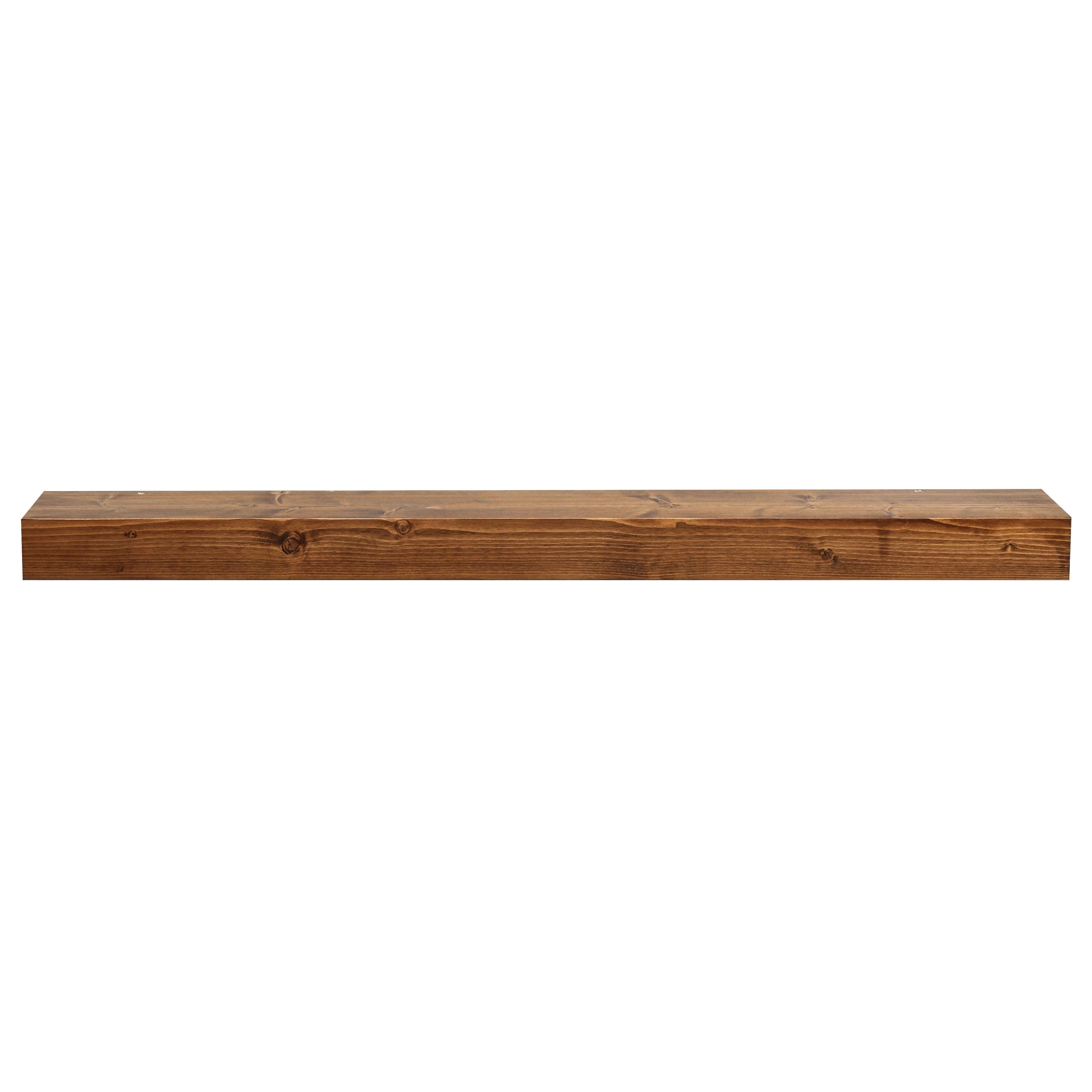 Smooth Solid Floating Timber Fireplace Mantel Shelf