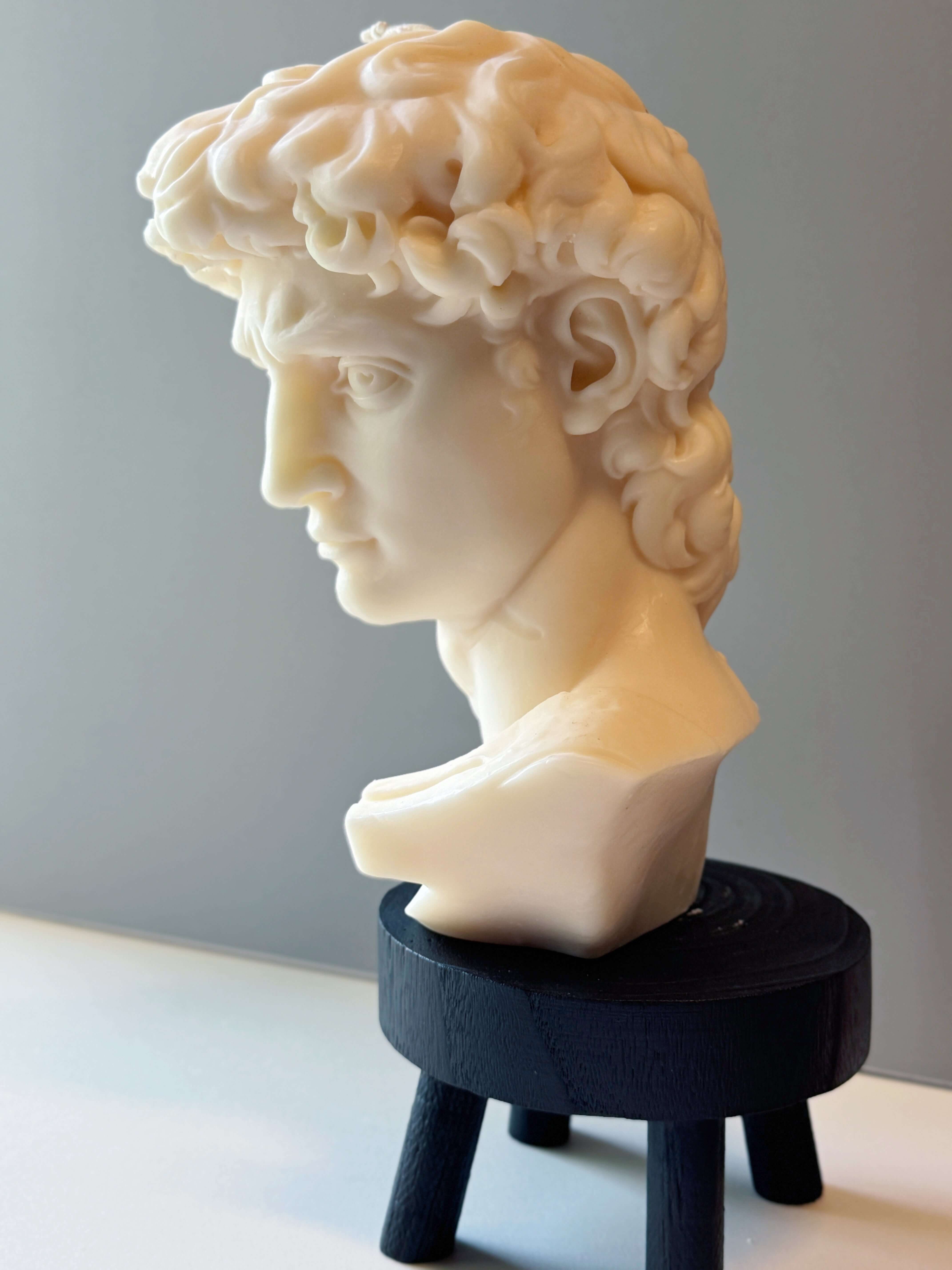 David Head Sculptural Candle | 11" Bust