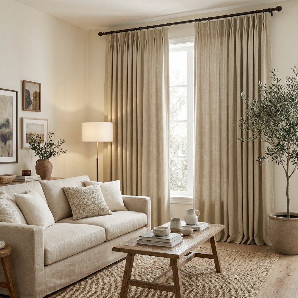 Doris Bamboo Textured Linen Curtains