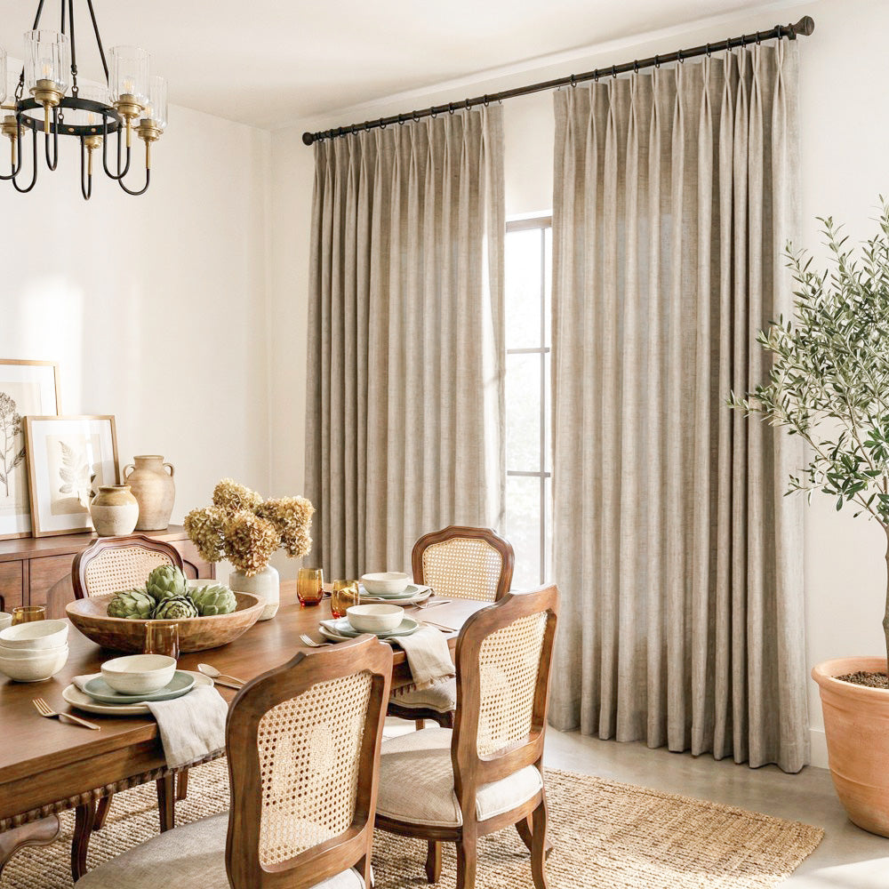 Doris Bamboo Textured Linen Curtains