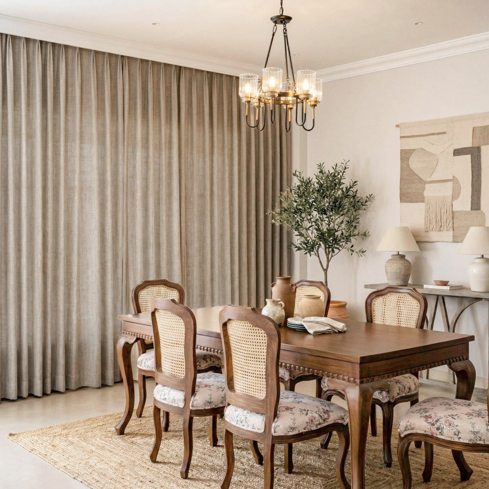 Doris Bamboo Textured Linen Curtains