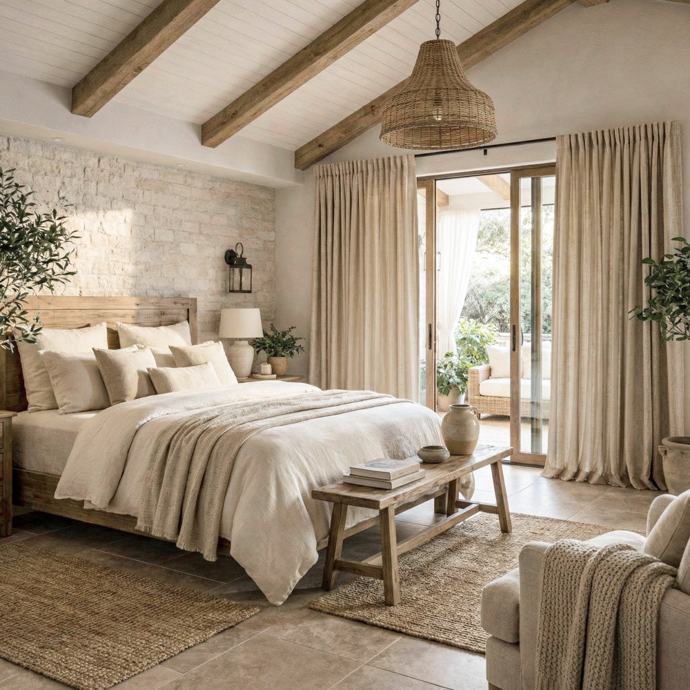 Doris Bamboo Textured Linen Curtains