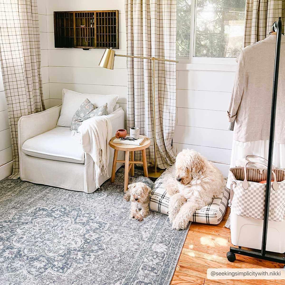 Dusty Sage Greenpoint Medallion Washable Area Rug - PRHOMZ