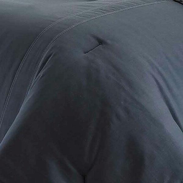 King size 100% Cotton Reverse Plaid Gray/White Comforter Set - PRHOMZ