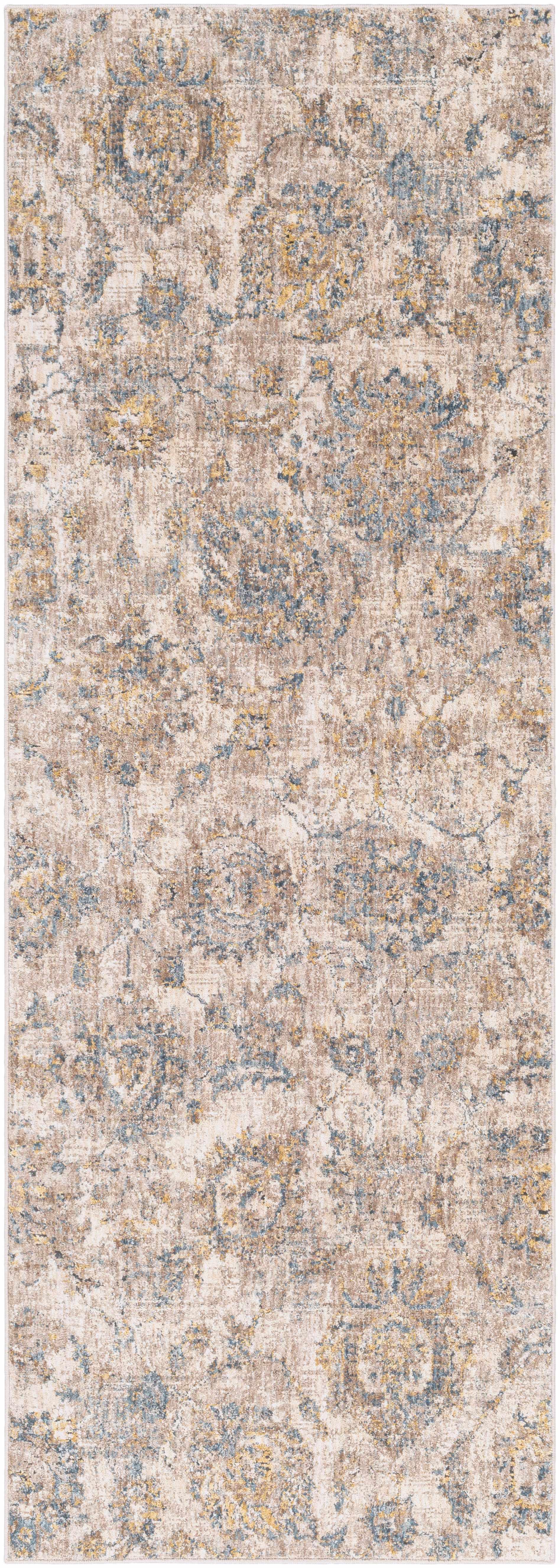 Morinville Teal Floral Rug - PRHOMZ