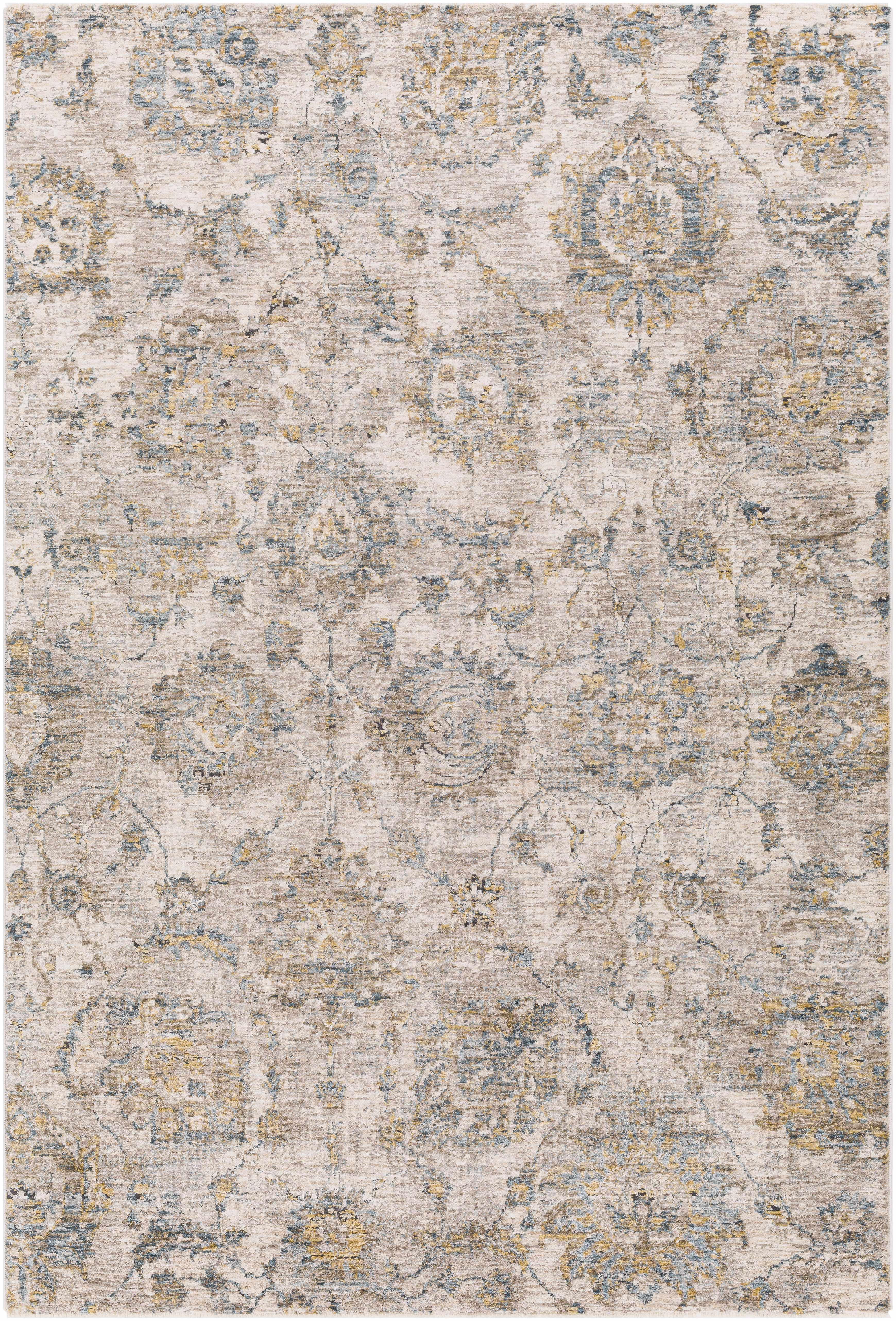 Morinville Teal Floral Rug - PRHOMZ