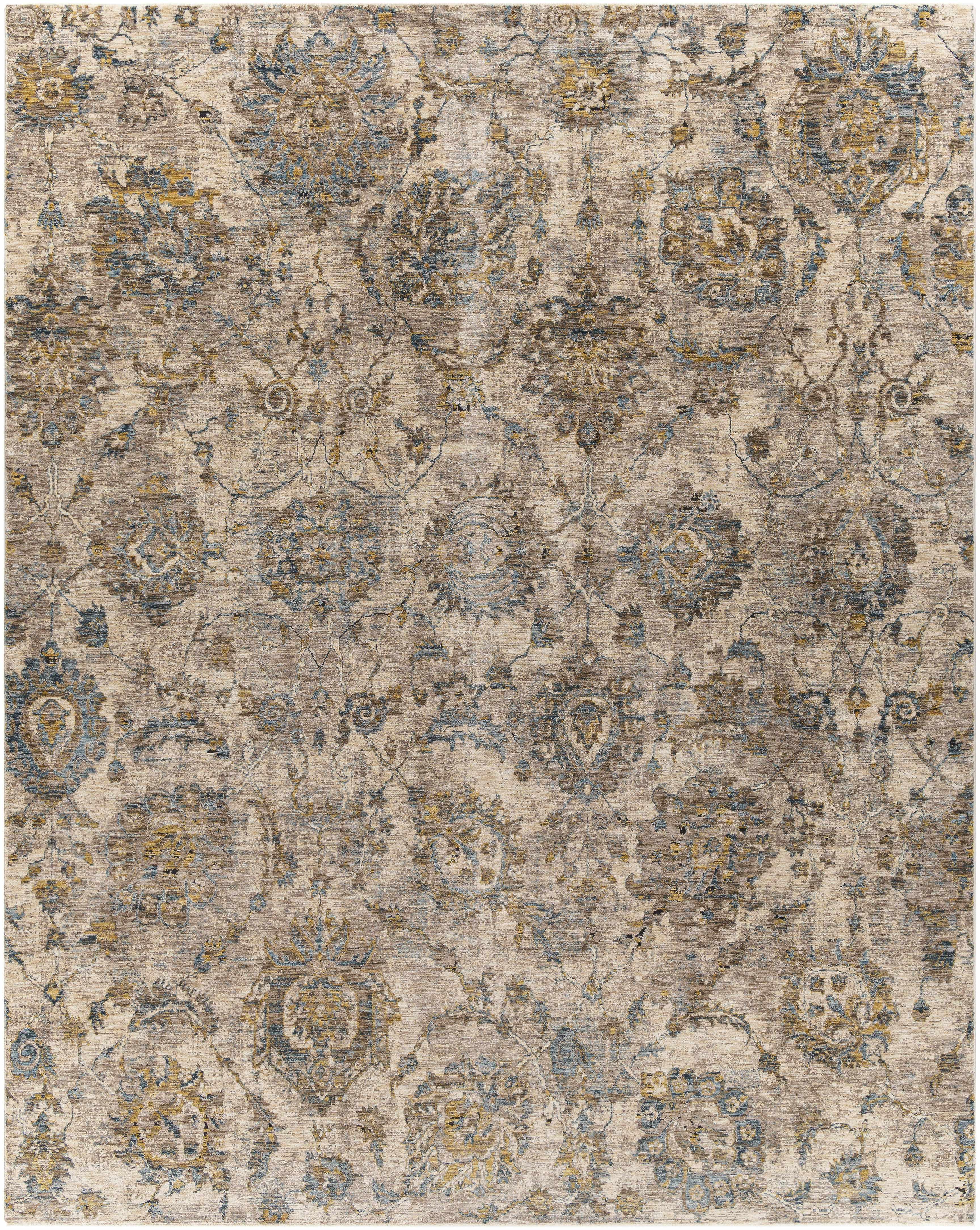 Morinville Teal Floral Rug - PRHOMZ