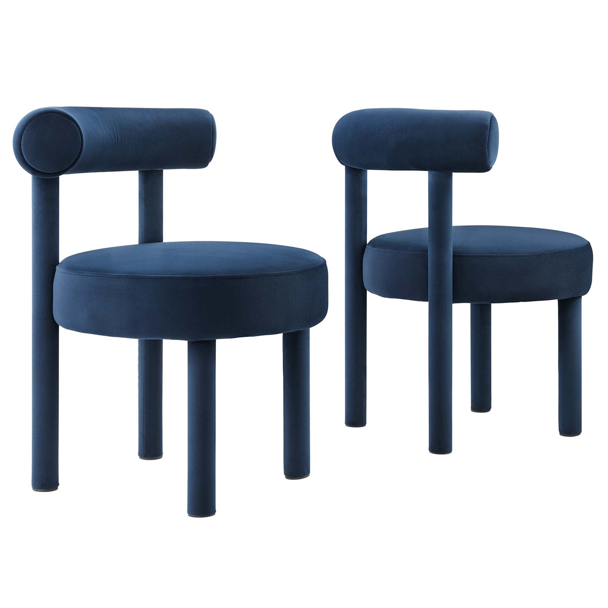 Toulouse Performance Velvet Dining Chair Set of 2 by Modway