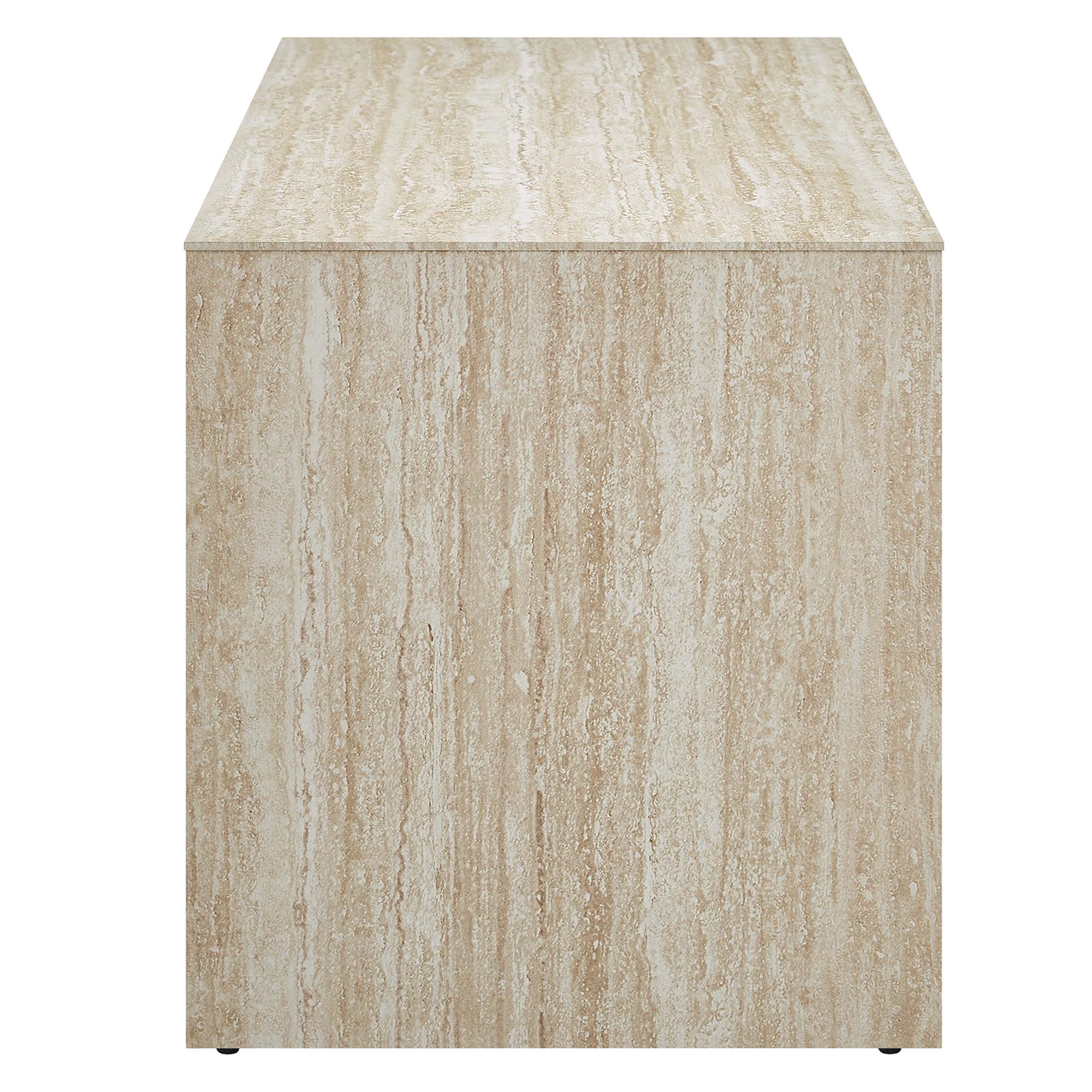 Mirella 53.5" Faux Travertine Indoor Bench by Modway