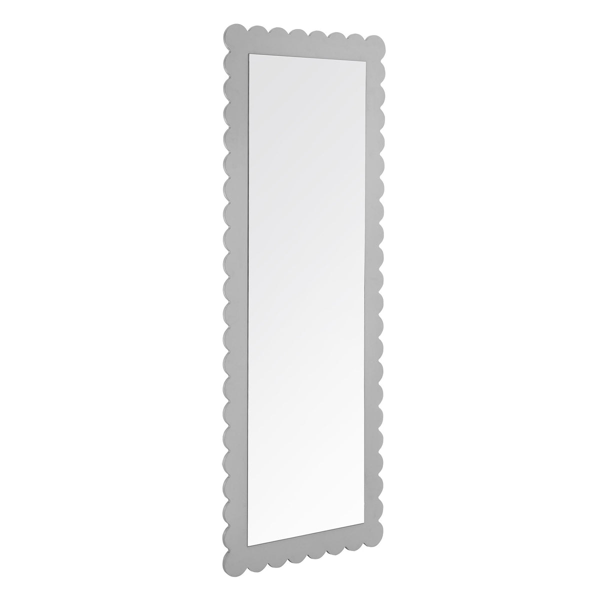 Emmeline Scalloped Rectangle Floor Mirror by Modway