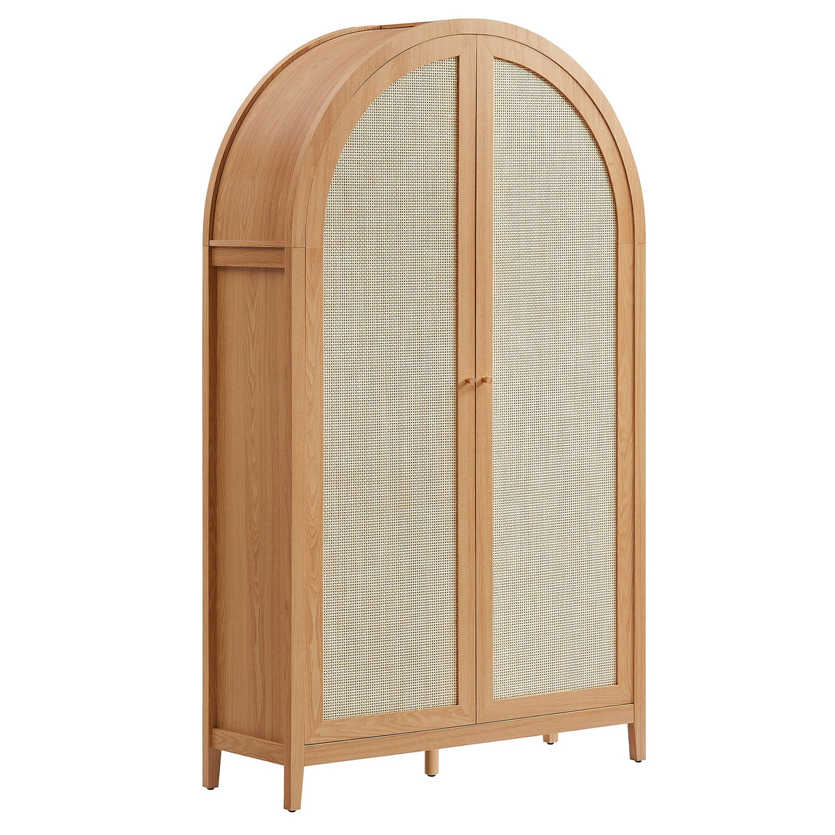 Calista 79" Tall Wide Rattan Arched Storage Cabinet by Modway
